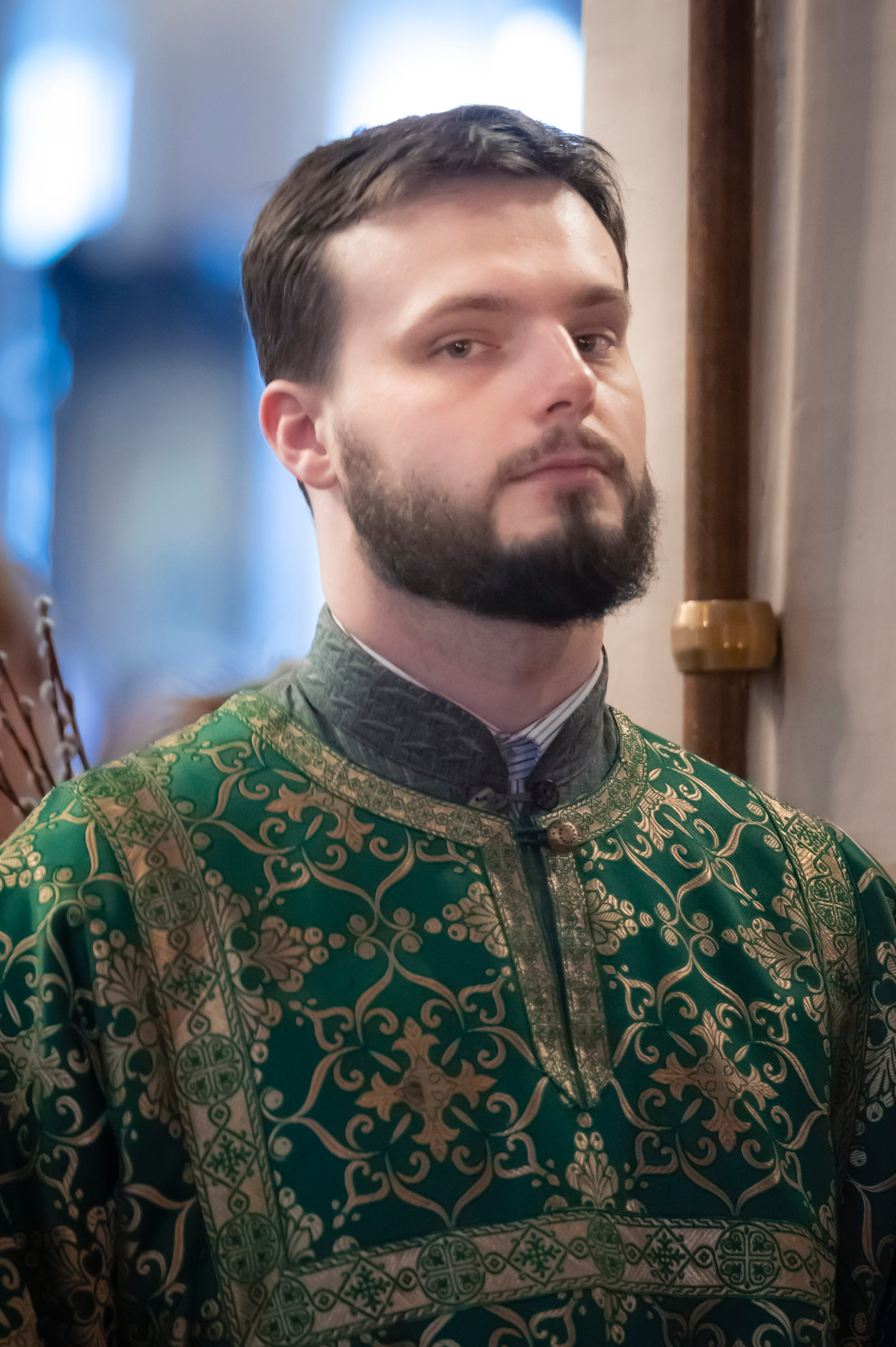 Богородский Храм. Всенощное бдение. Освящение верб. Антон и Татьяна Денисенко — В храме