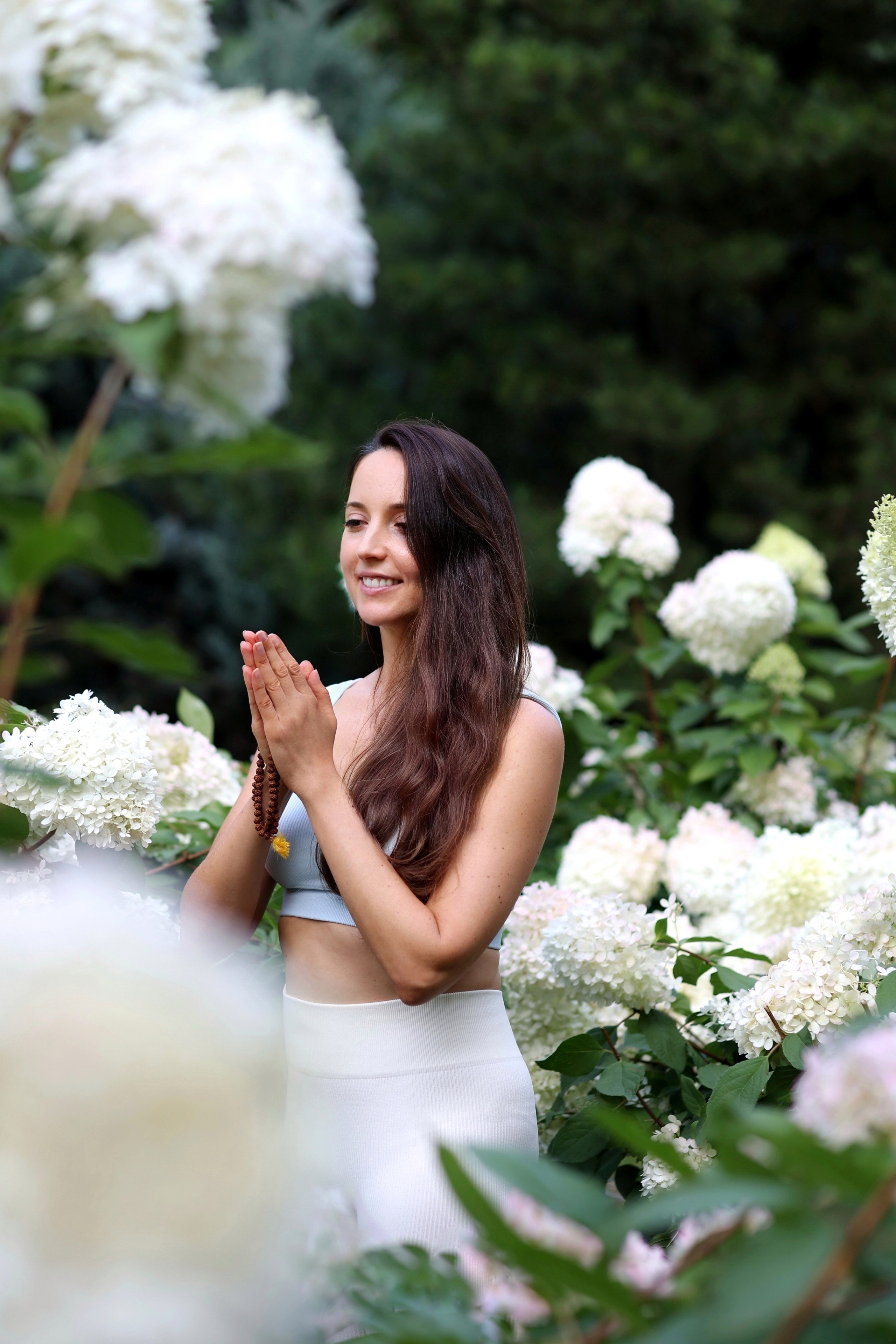Йога. Гортензии. Тропики в Аптекарском огороде. Портретный фотограф Москва