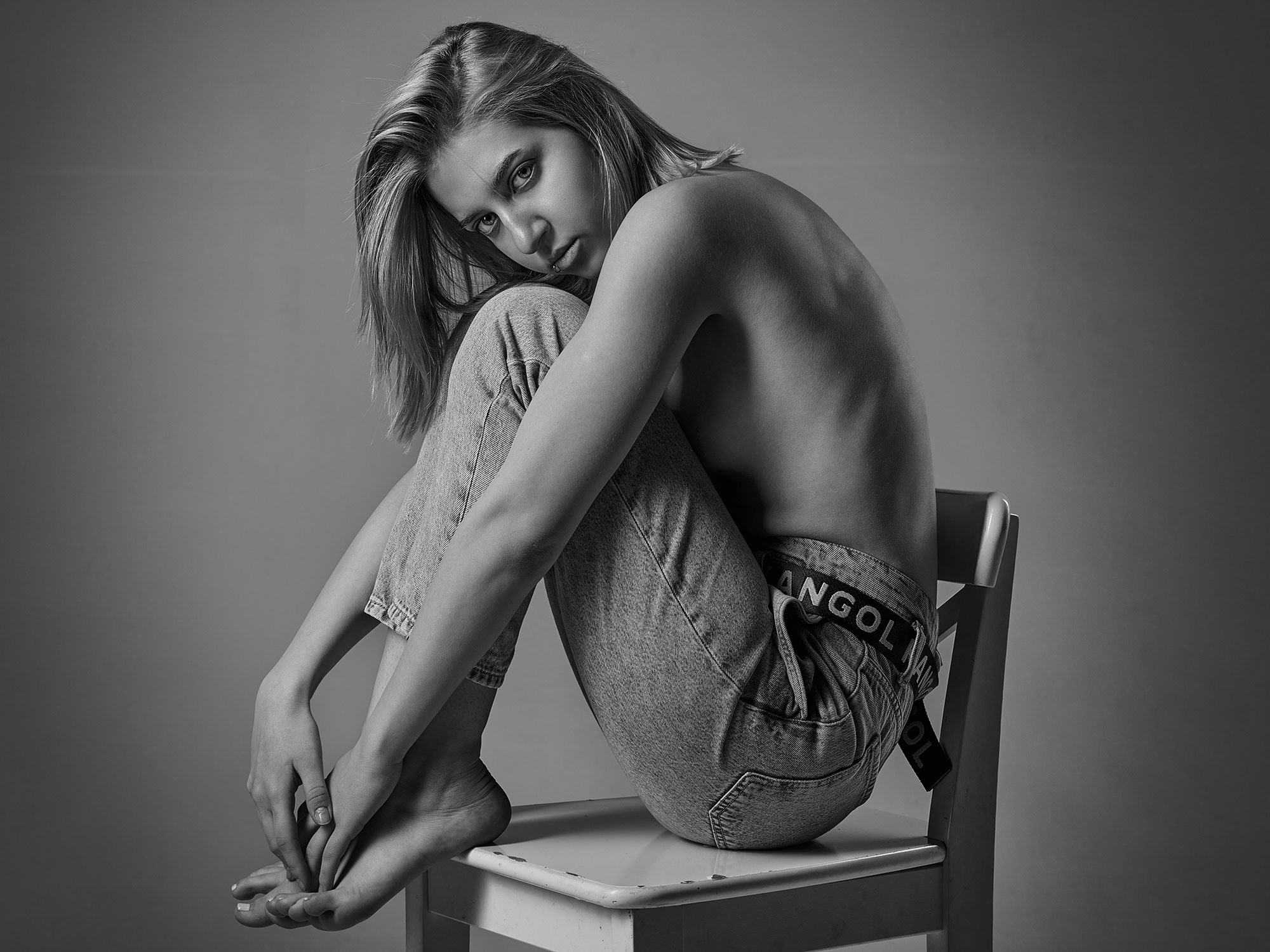 черно белая ню фотография