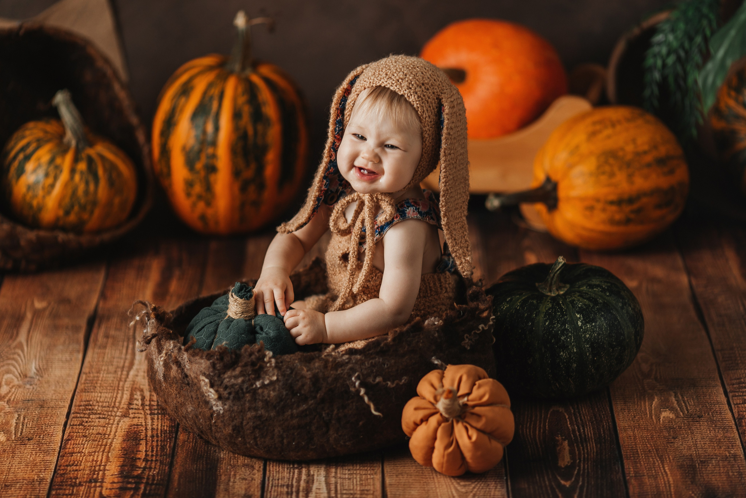 Тыквы. Фотограф новорождённых Екатерина Боброва. Ульяновск