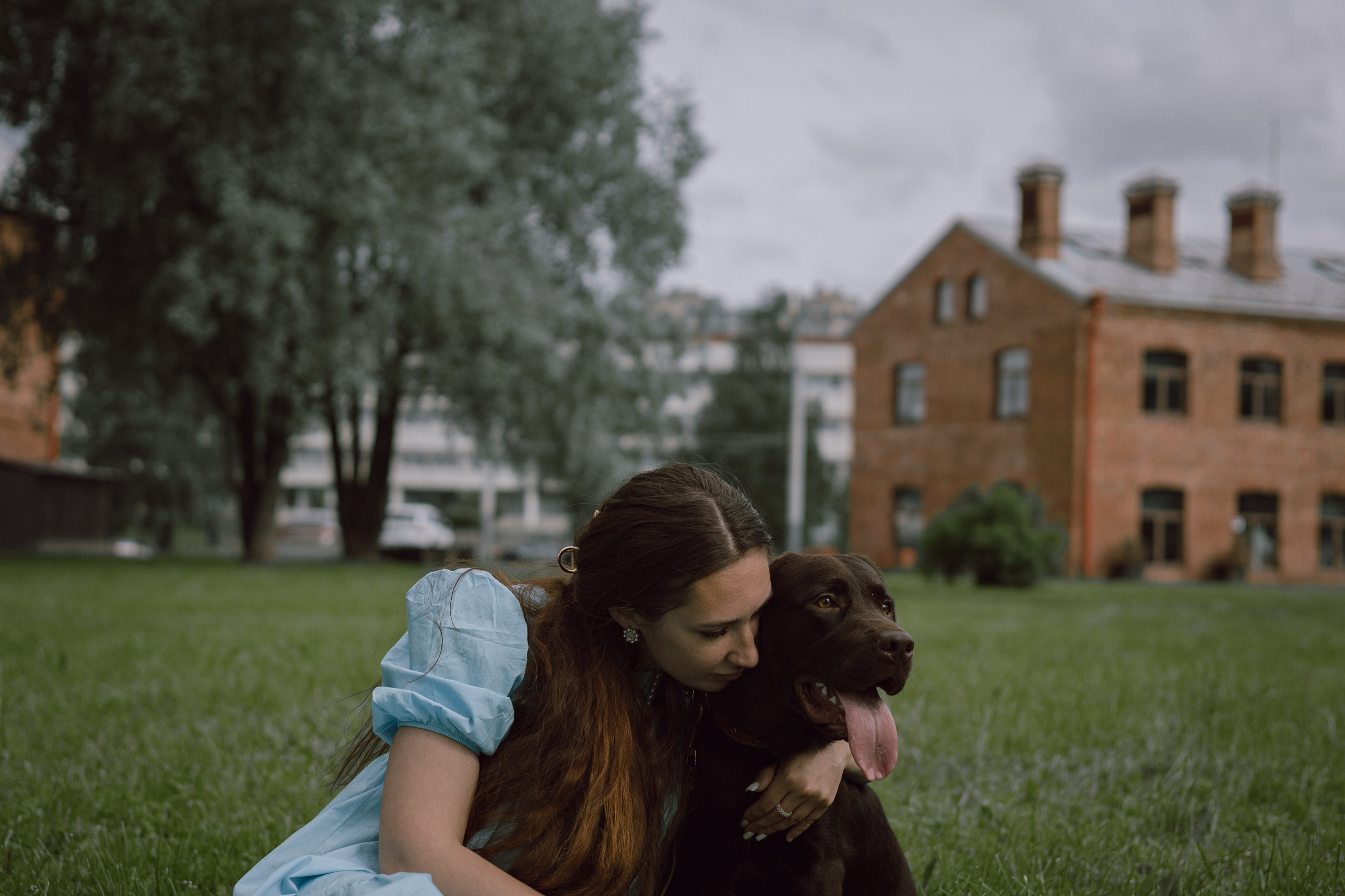 Оля и шоколадный Тимофей. Фотограф — анималист •love-story•|Санкт-Петербург