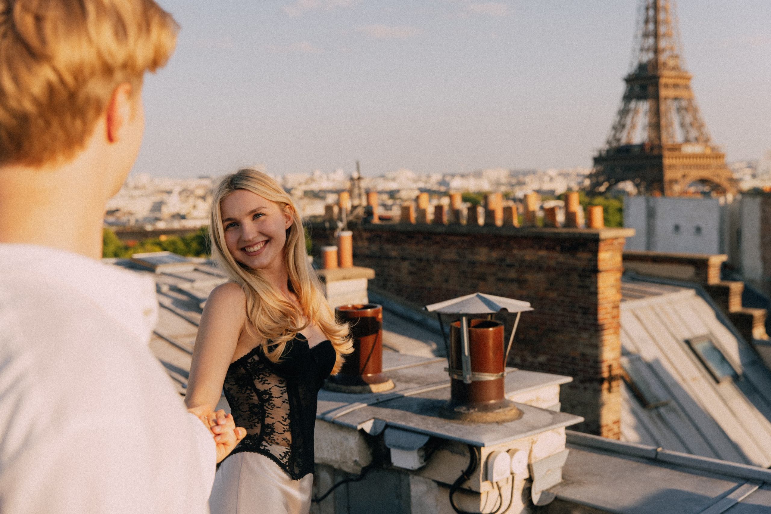 On the rooftops of Paris. Photographer in Paris