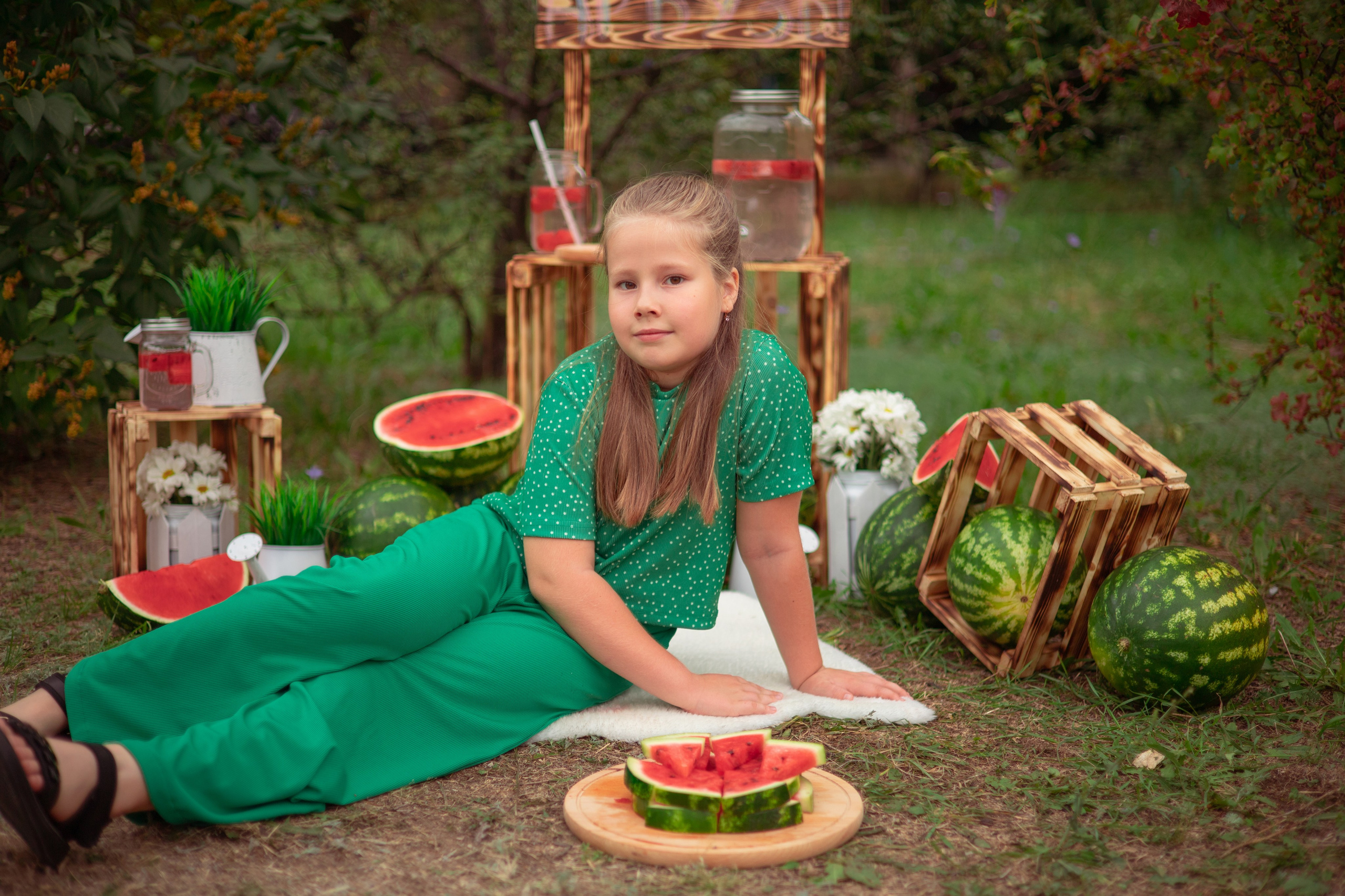 Семья арбузы. Семейный и детский фотограф в Михайловке Татьяна Лестьева