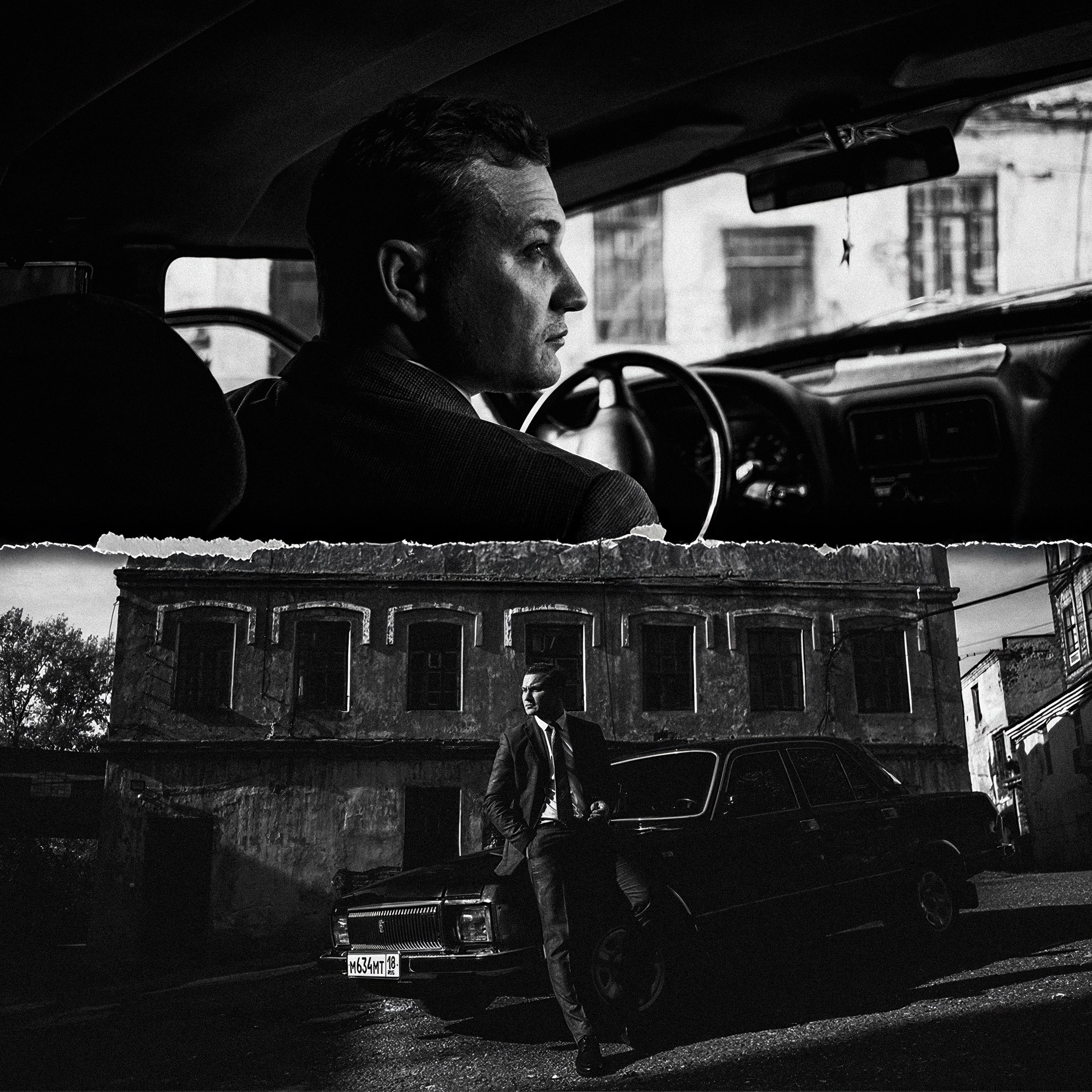 фотосессия на фоне машины в Казани, фотосессия адвоката на фоне машины, уличная мужская фотосессия 