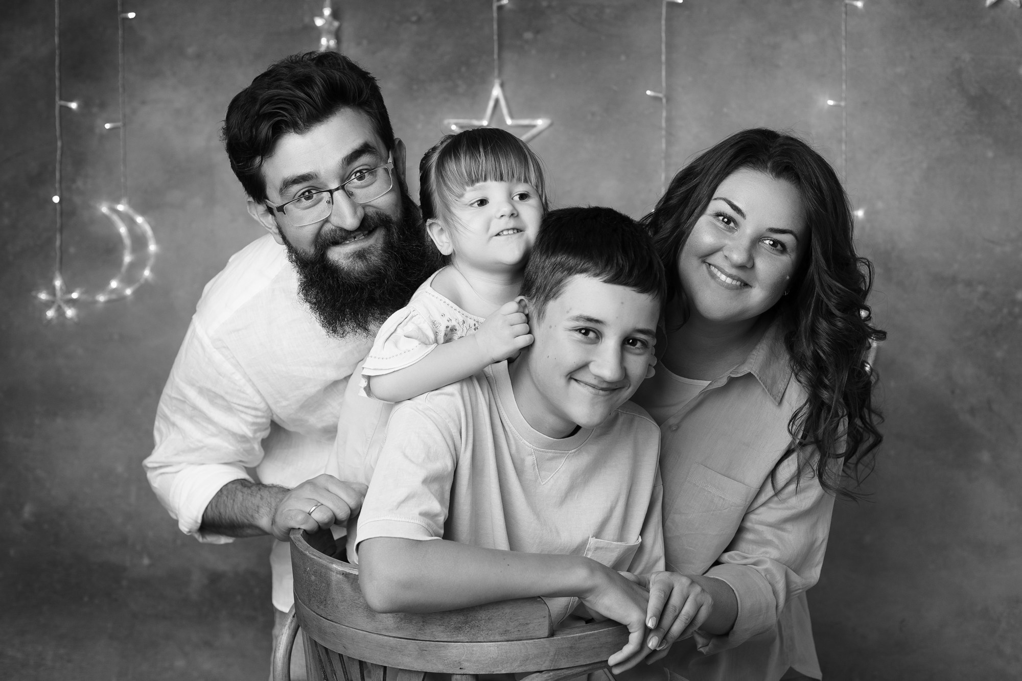 Черно-белые портреты. Семейный фотограф в Москве Евгения Соловьёва