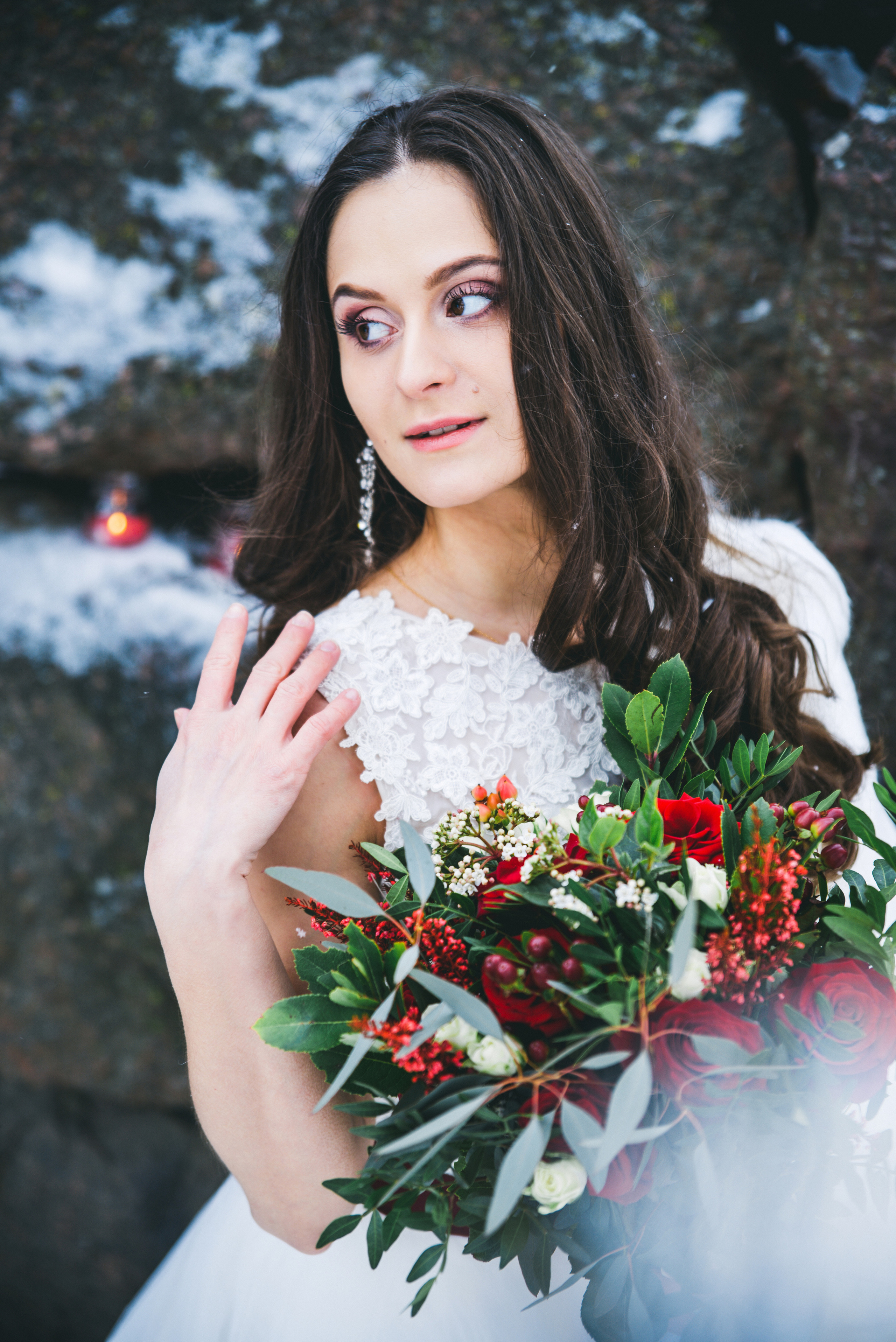 Свадебная прогулка в зимнем парке. Семейный фотограф в Санкт-Петербурге Льдокова Екатерина