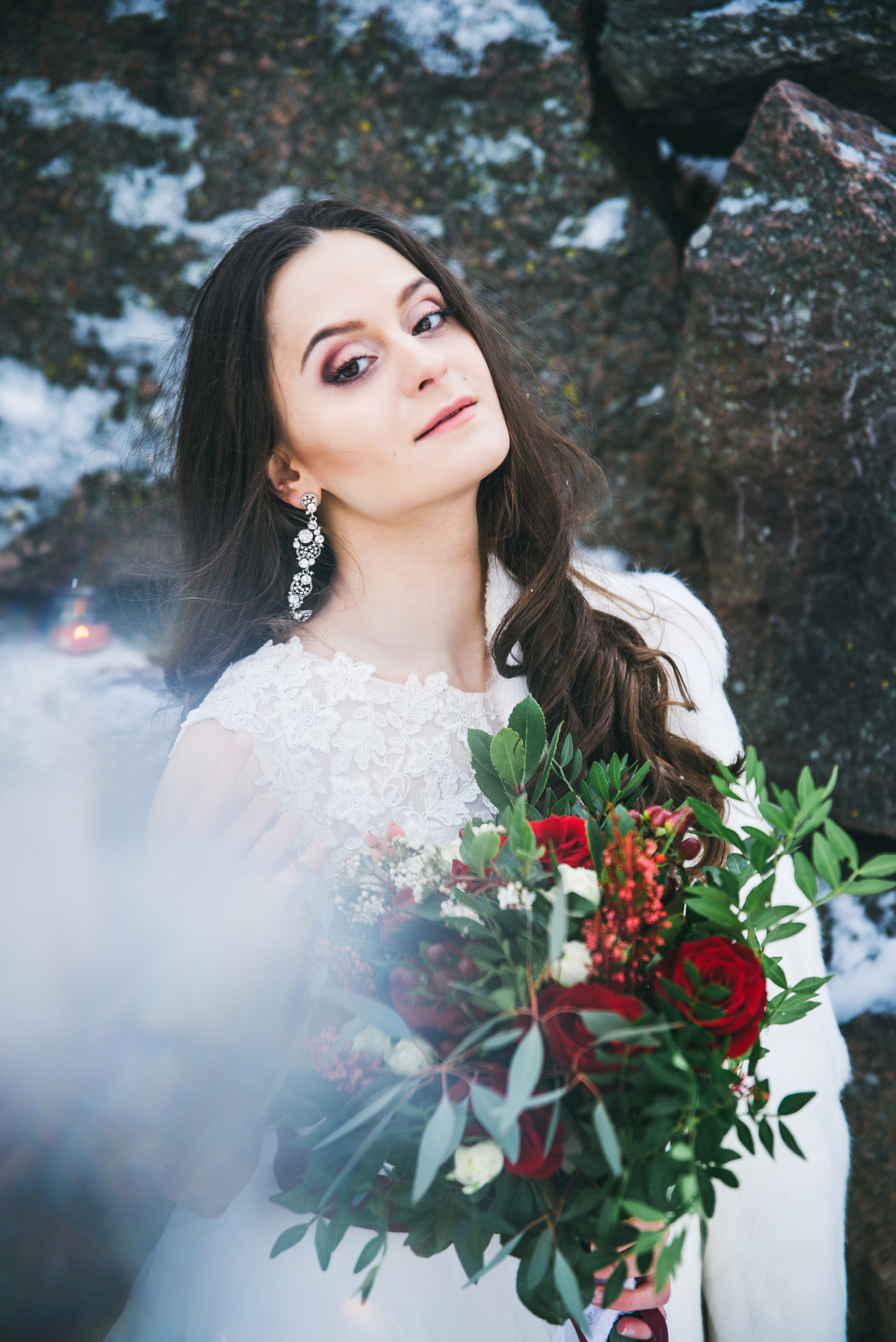 Свадебная прогулка в зимнем парке. Семейный фотограф в Санкт-Петербурге Льдокова Екатерина