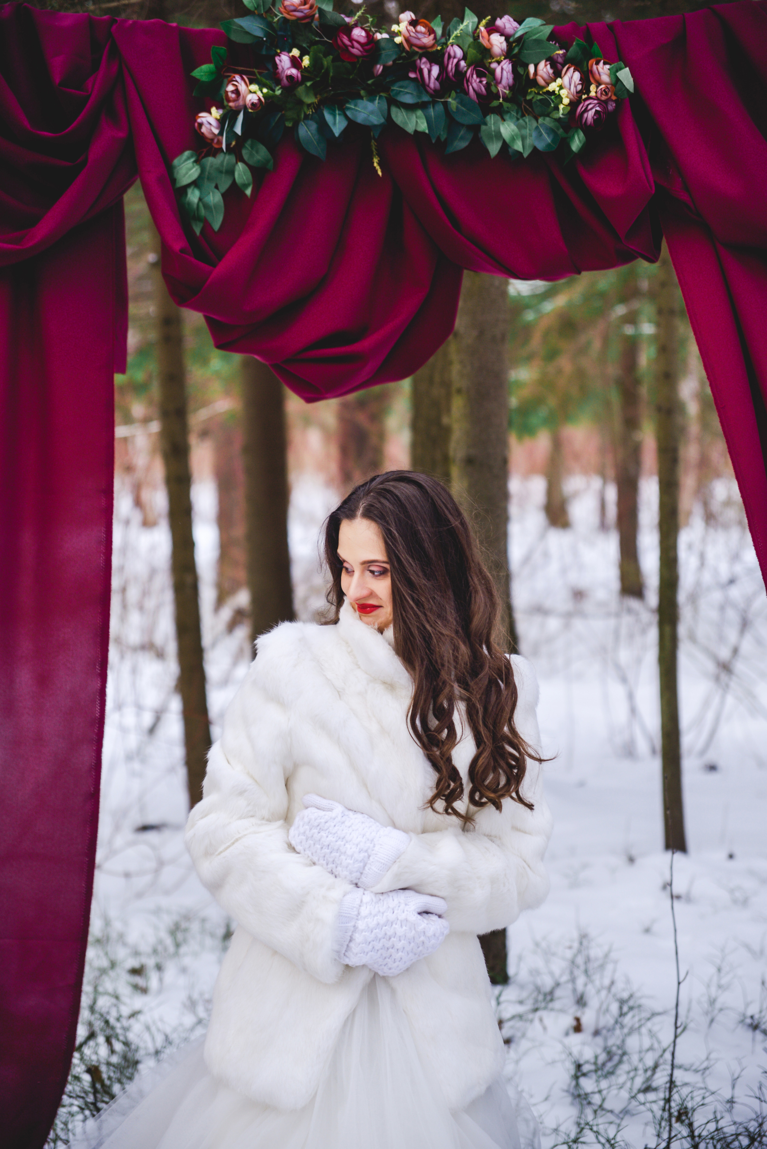 Свадебная прогулка в зимнем парке. Семейный фотограф в Санкт-Петербурге Льдокова Екатерина
