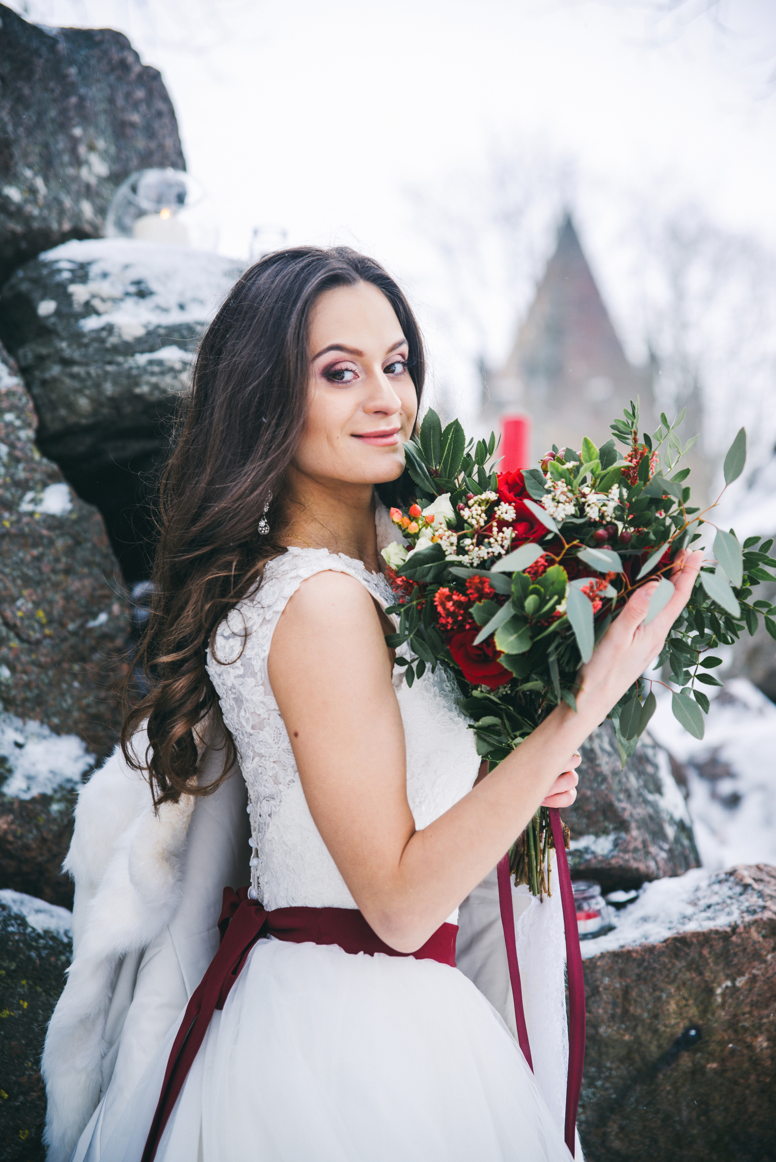 Свадебная прогулка в зимнем парке. Семейный фотограф в Санкт-Петербурге Льдокова Екатерина