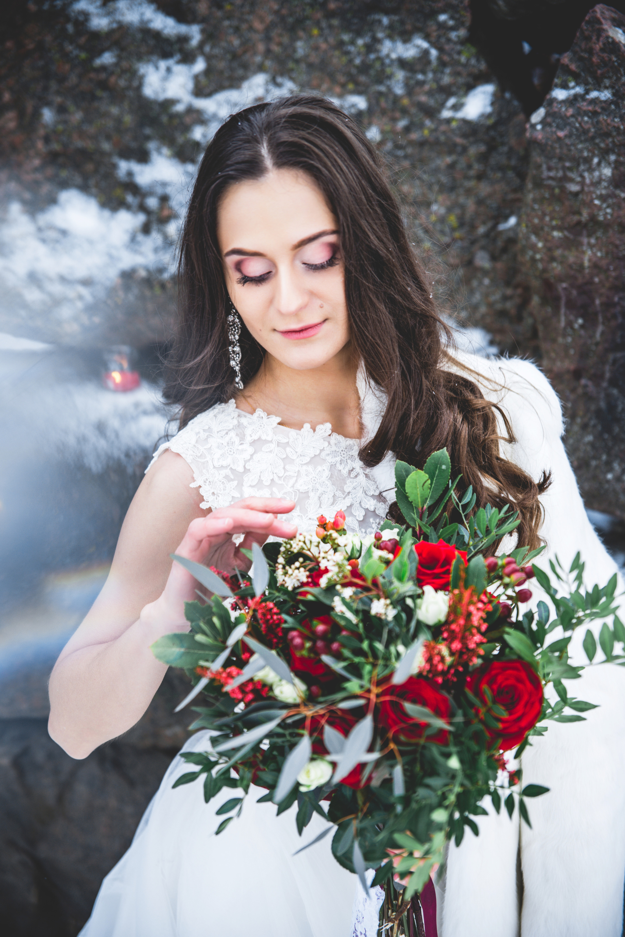 Свадебная прогулка в зимнем парке. Семейный фотограф в Санкт-Петербурге Льдокова Екатерина