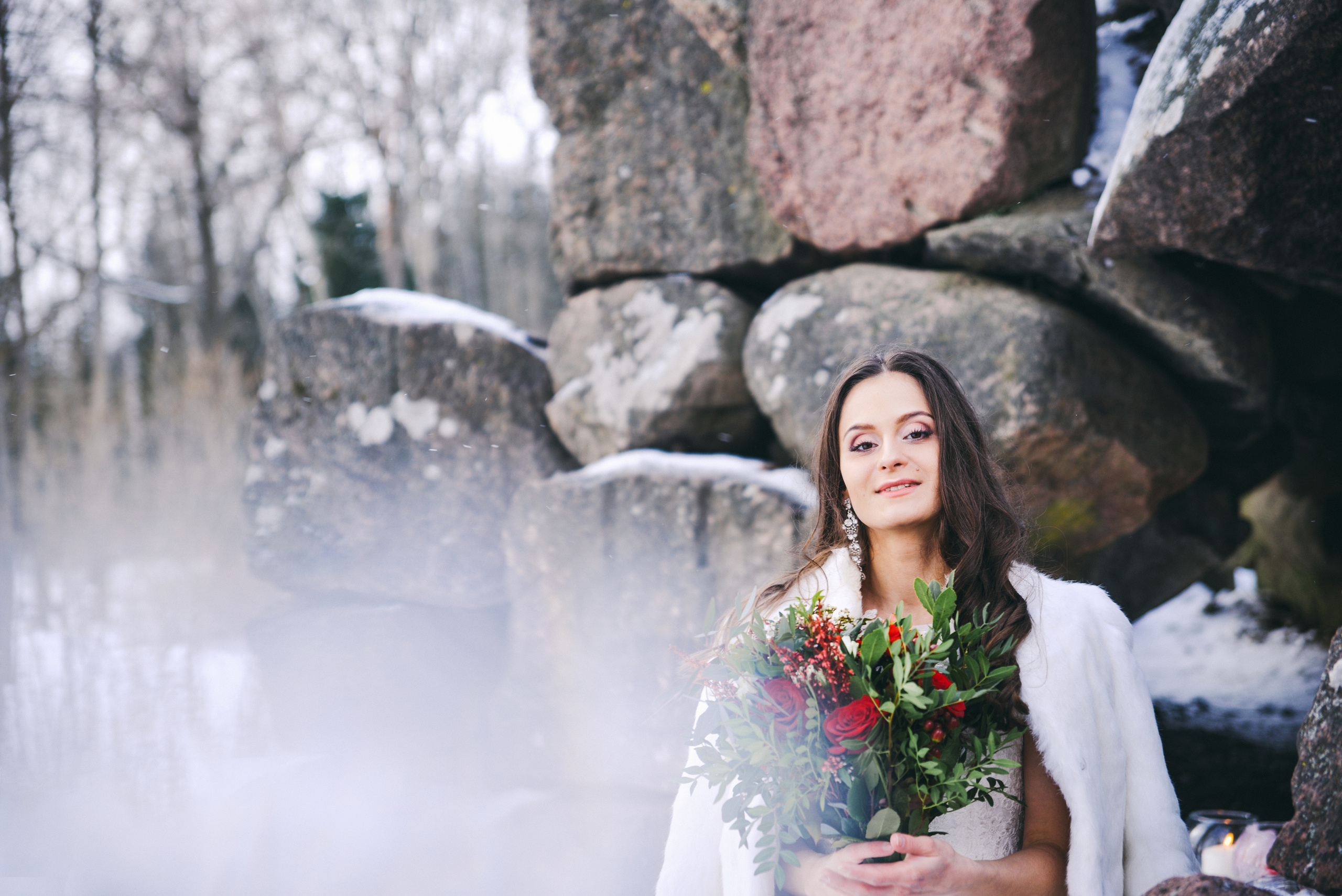 Свадебная прогулка в зимнем парке. Семейный фотограф в Санкт-Петербурге Льдокова Екатерина