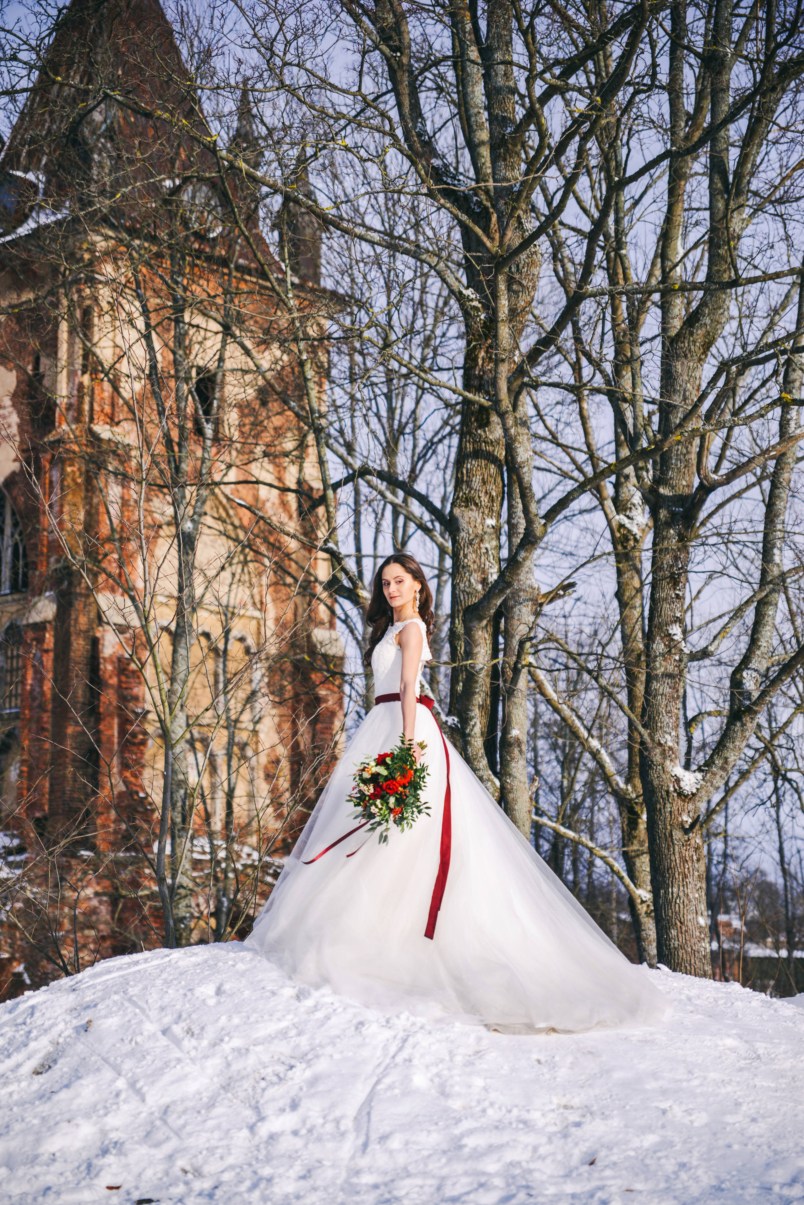 Свадебная прогулка в зимнем парке. Семейный фотограф в Санкт-Петербурге Льдокова Екатерина