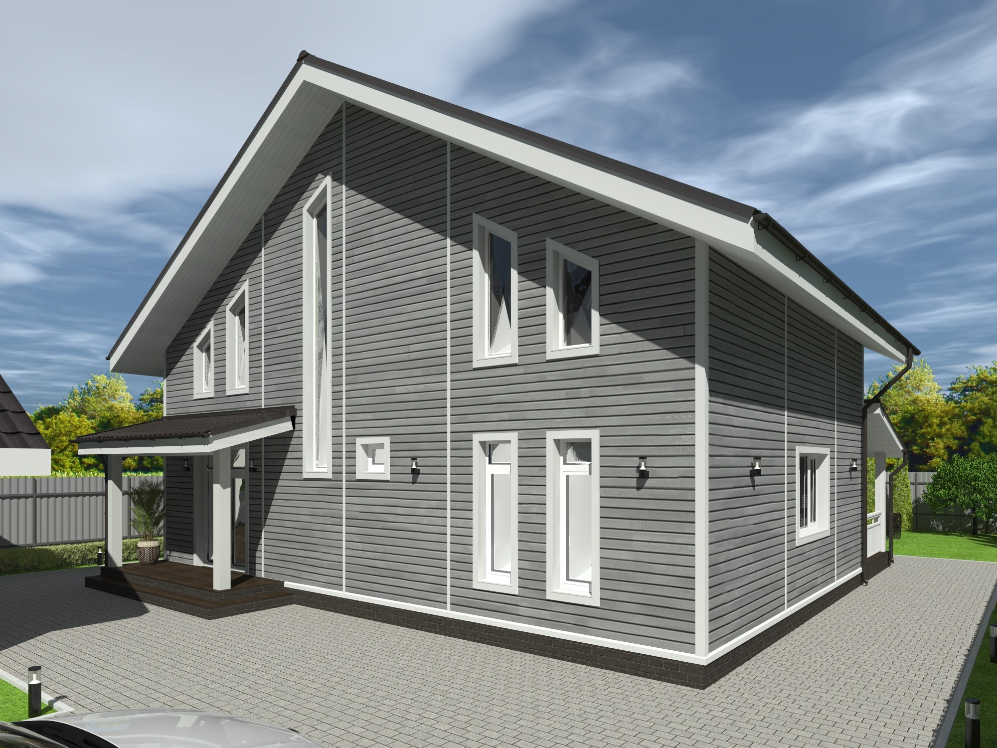 Индивидуальный жилой дом 160 м². ПРОЕКТИРОВАНИЕ ИНТЕРЬЕРОВ И АРХИТЕКТУРНЫХ РЕШЕНИЙ В СТУДИИ SHELOFAST DESIGN