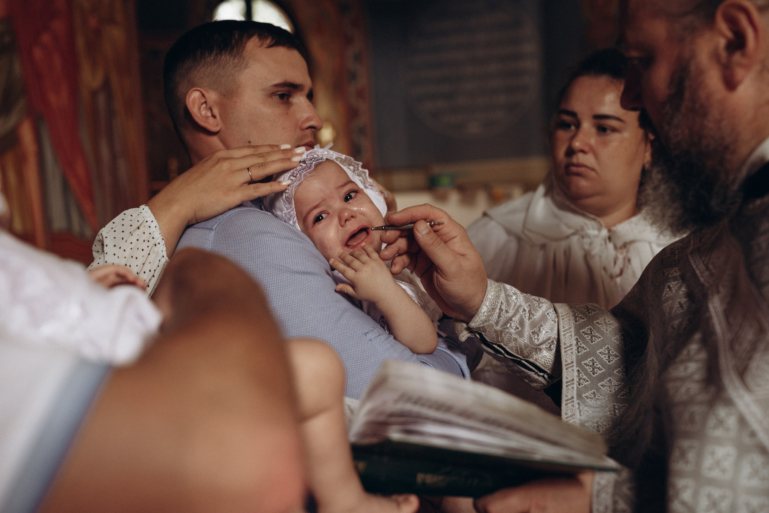 Крещение Ксении и Елизаветы. Фотограф новорождённых и семейный фотограф в Иваново Любовь Капранова