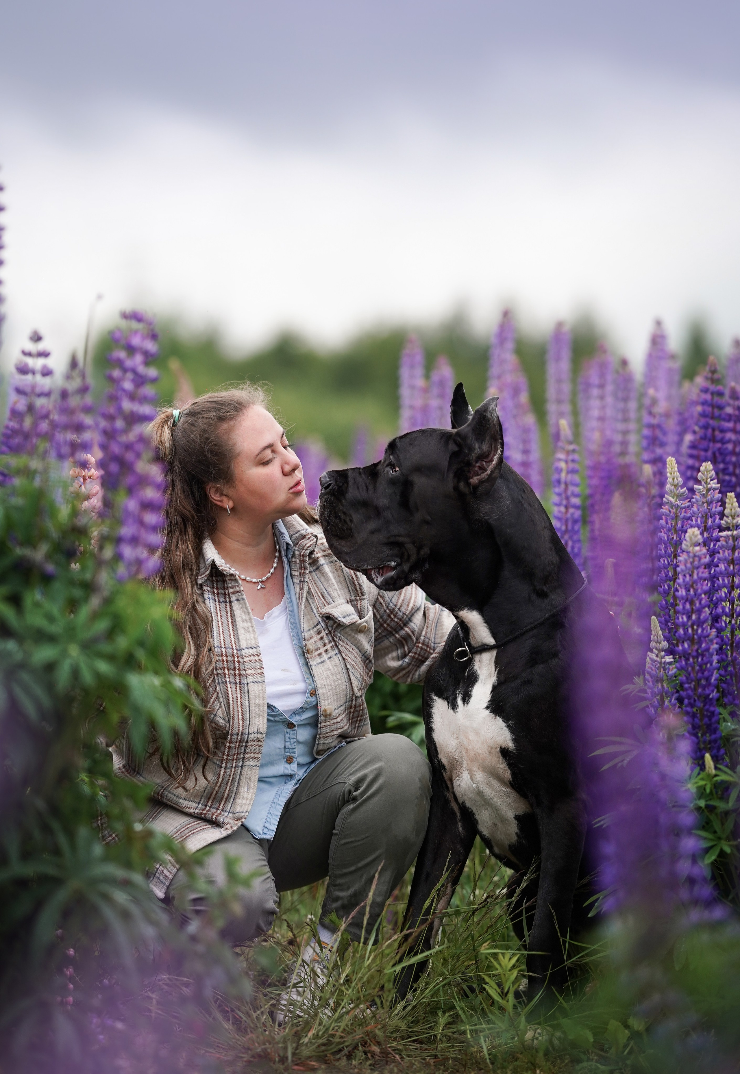 Вика и Трофей люпины. Фотограф-анималист в Санкт-Петербурге Яна Мартынова