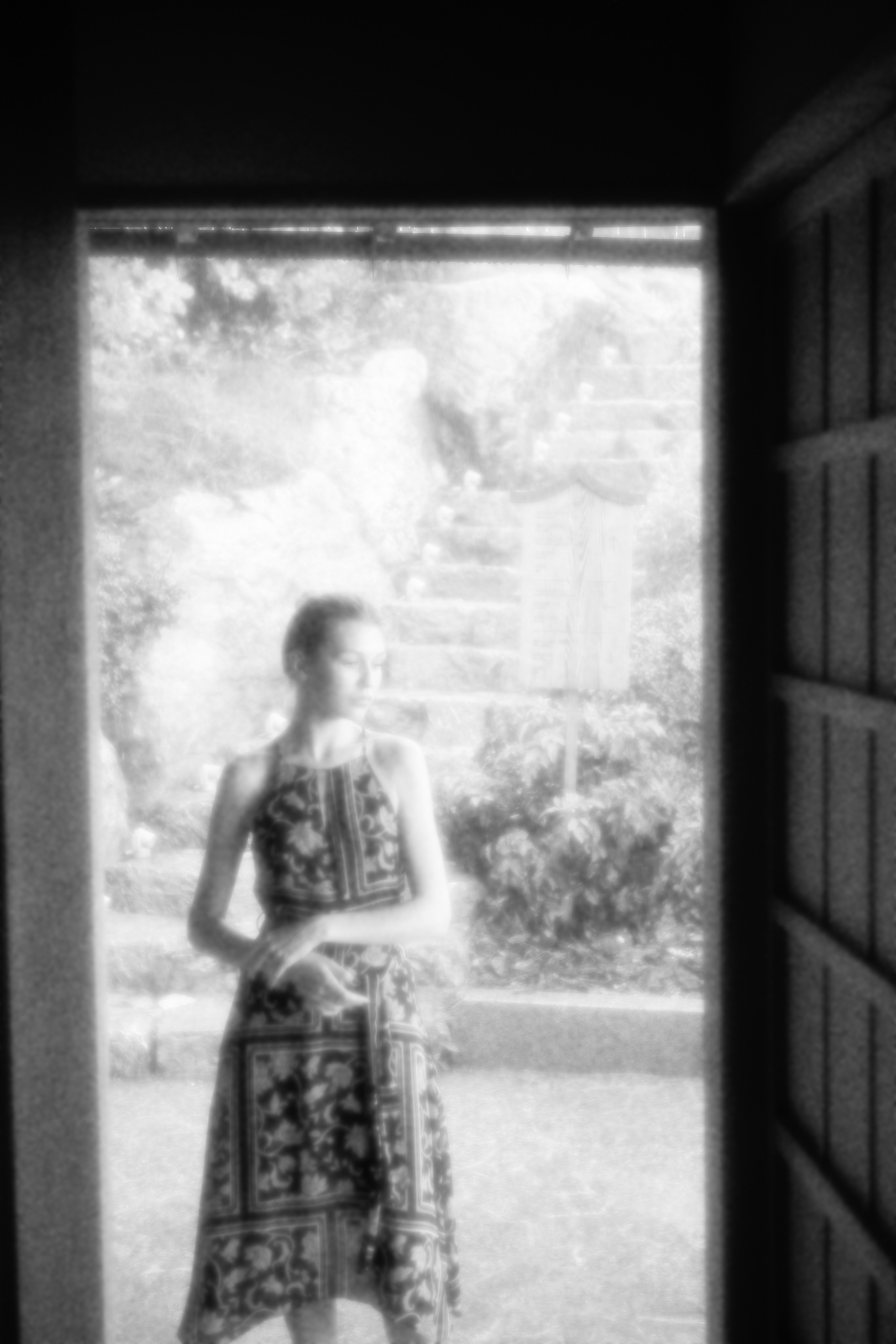 Raining in Japanese Garden. Fashion Photographer Oxana Chernomorets