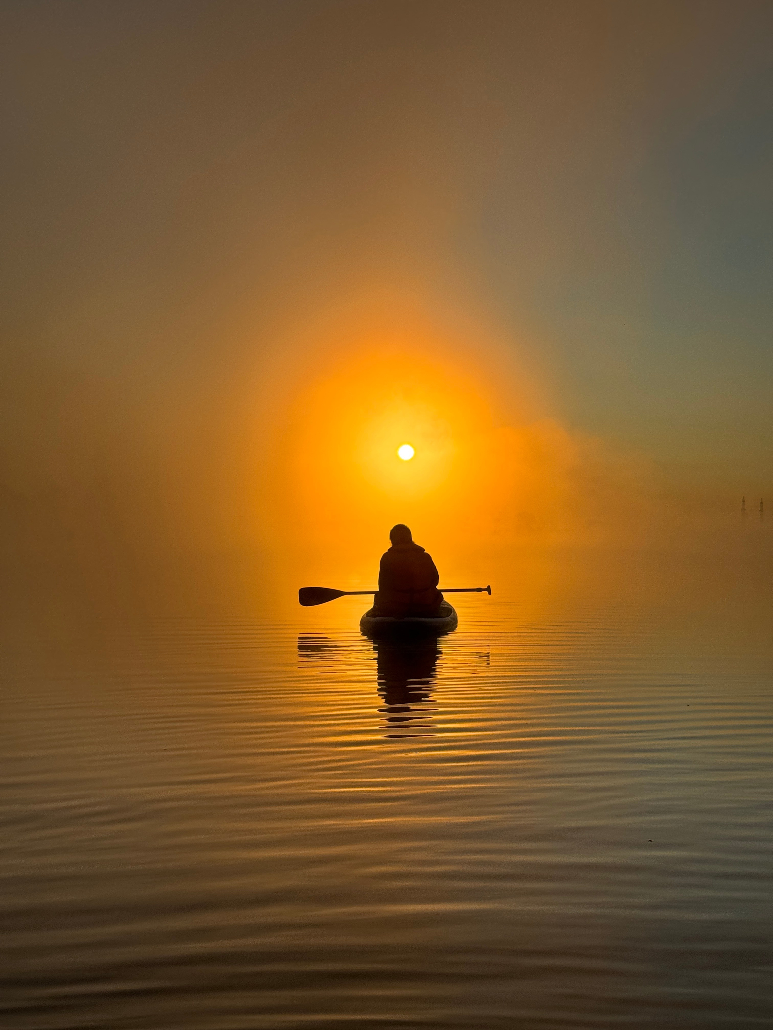 Рассвет на сапах на Ольховом озере