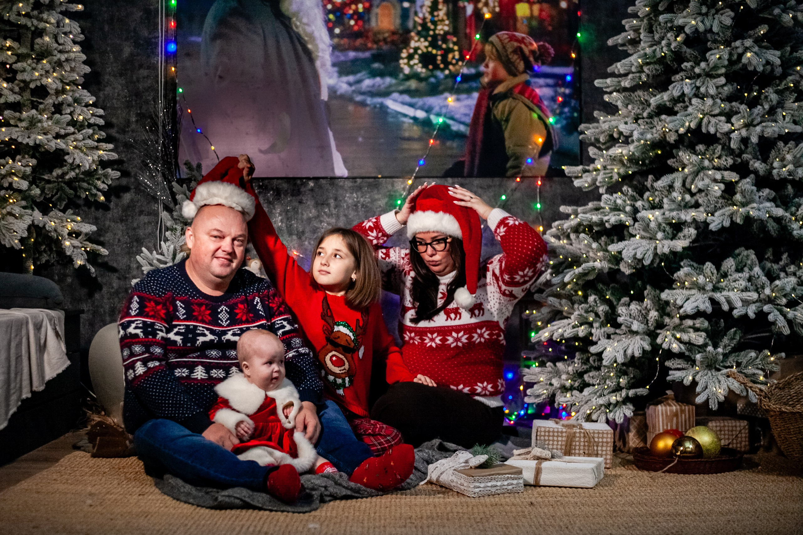 Ульяна и ее семья новый год 2024. Свадебный и семейный фотограф в Армавире