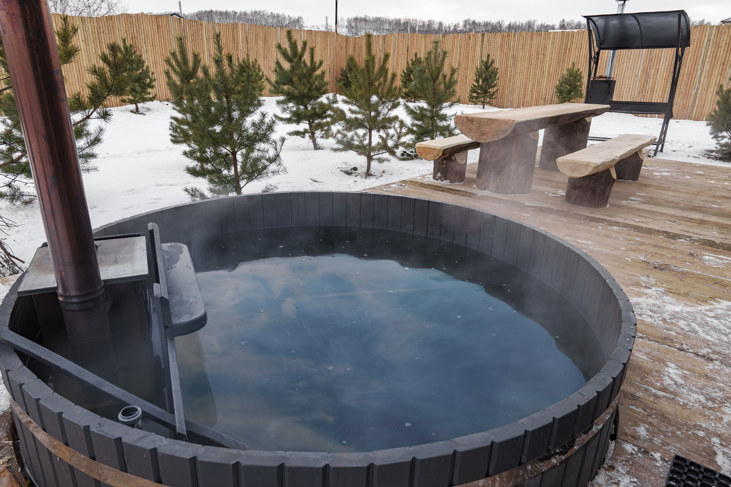 Интерьерная фотосъемка бани с купелью. Интерьерный фотограф и ретушер в Красноярске Денис Антропов