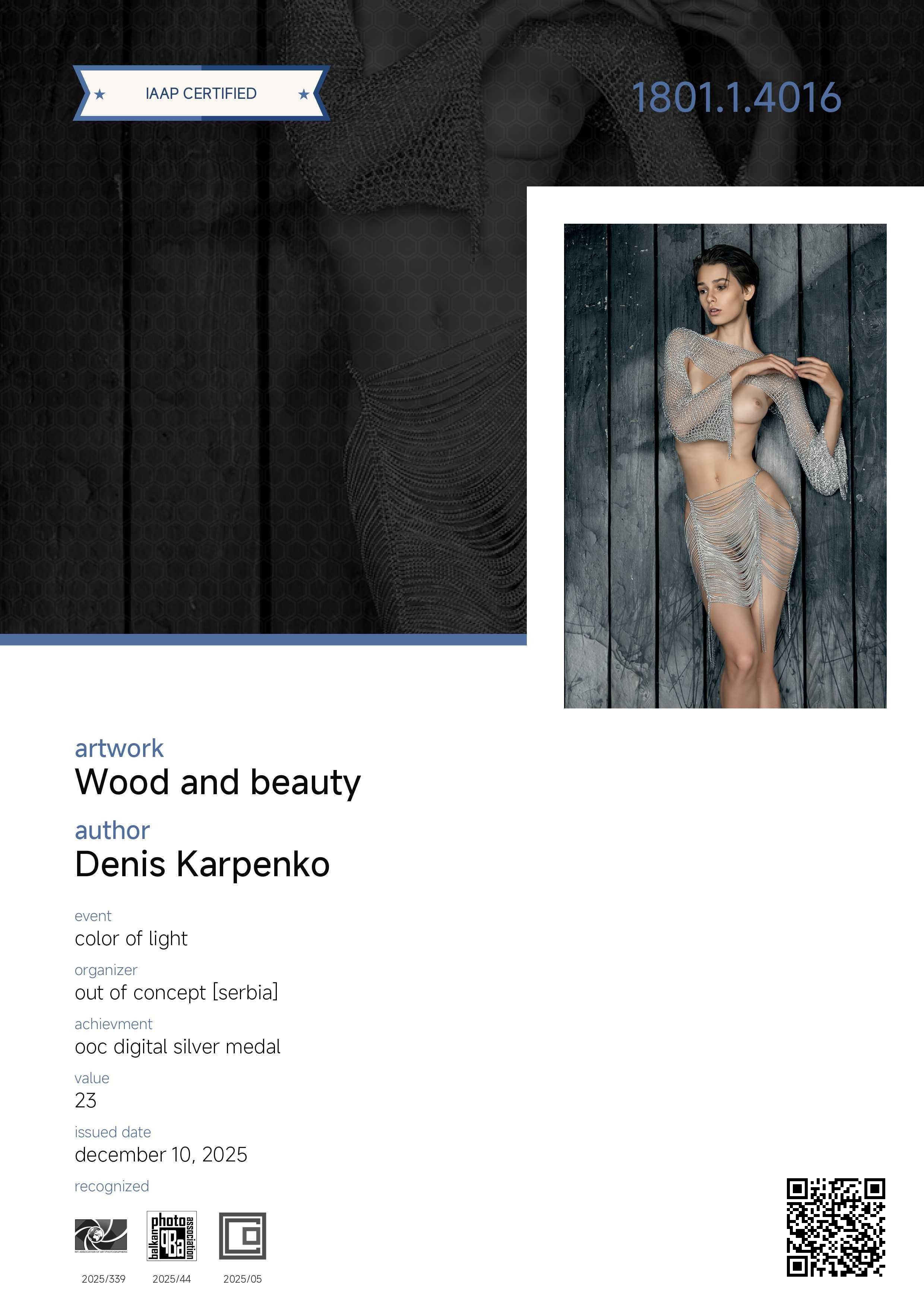 Достижения и дипломы. Сайт Алматинского НЮ АРТ, будуар и фэшн фотографа Дениса Карпенко