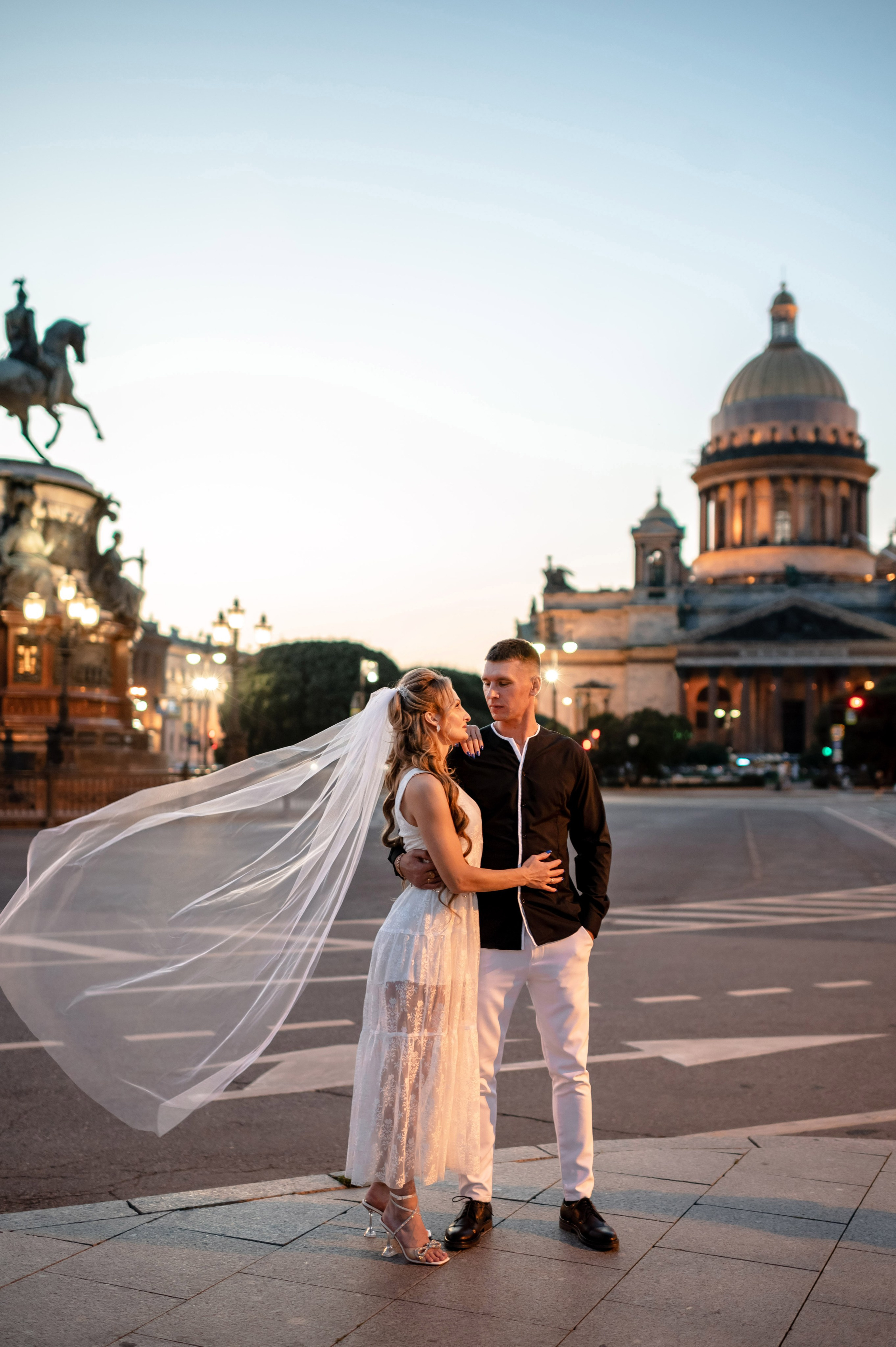 Екатерина и Андрей (свадебная фотосессия в вечернем Петербурге). Портретный, семейный и свадебный фотограф в Санкт-Петербурге и в Пушкине Ширяев Денис