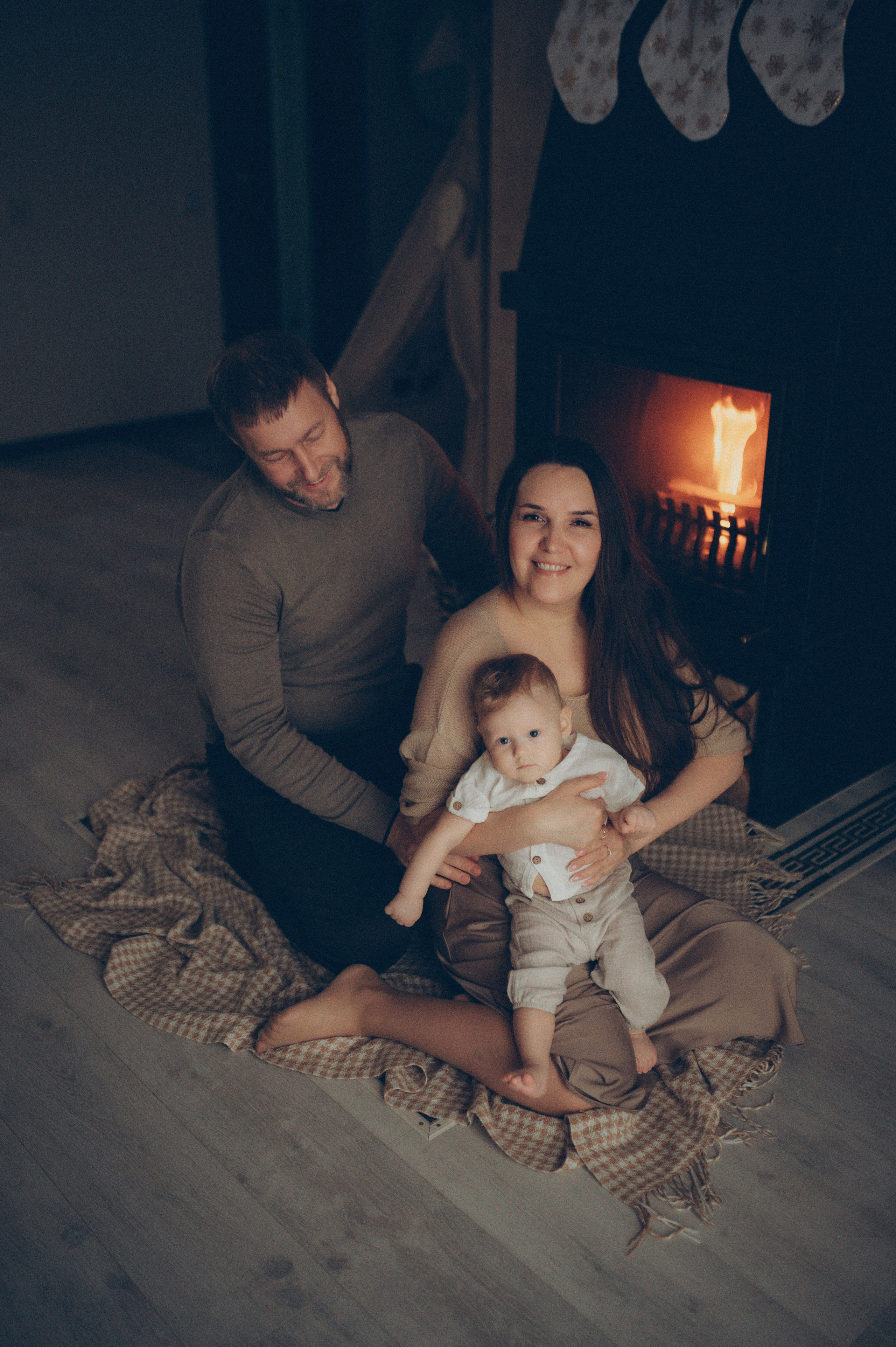 Лева, Жанна и Владимир (новогодняя домашняя). Фотограф, г. Лесной Свердловской области