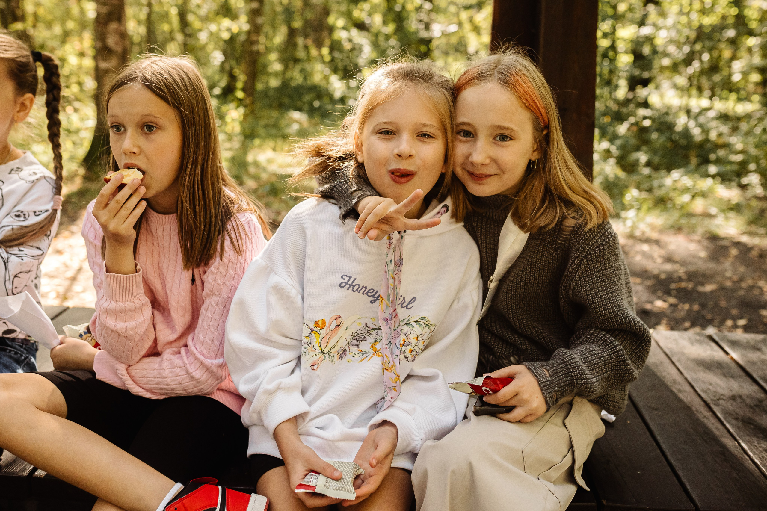 Репортаж школьной прогулки в парке. Семейный и женский фотограф в Москве Надежда Воробьева