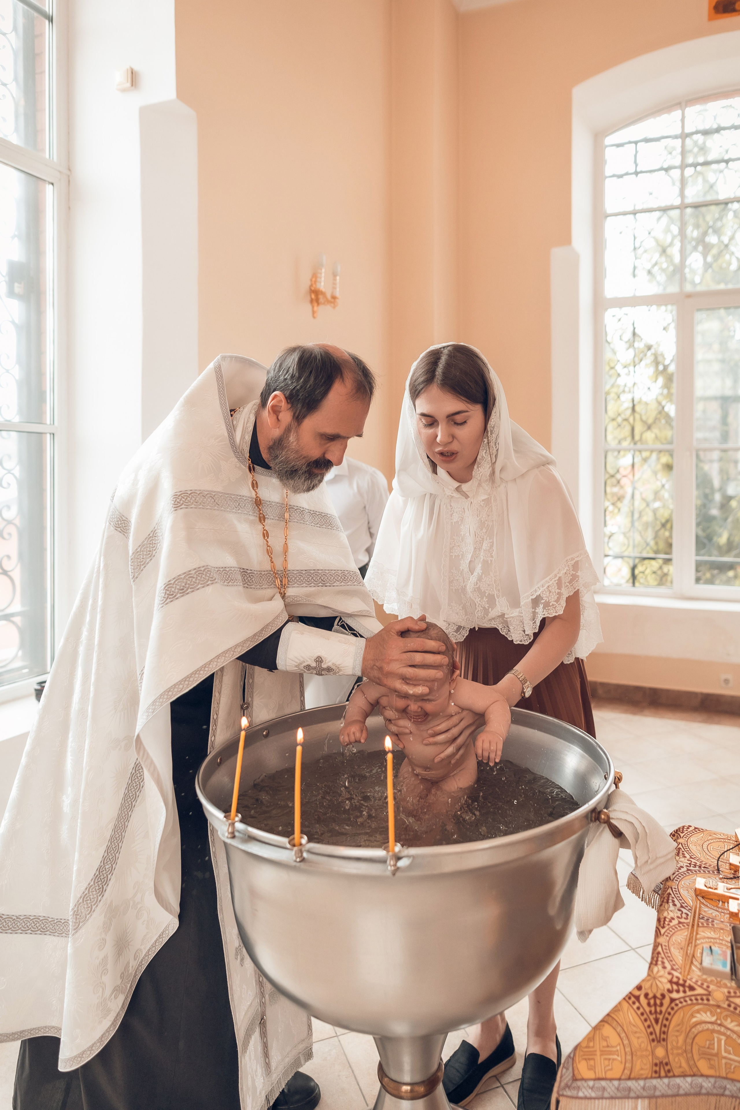 Таинство Крещения Марии в соборе Покрова Божьей Матери. Главная
