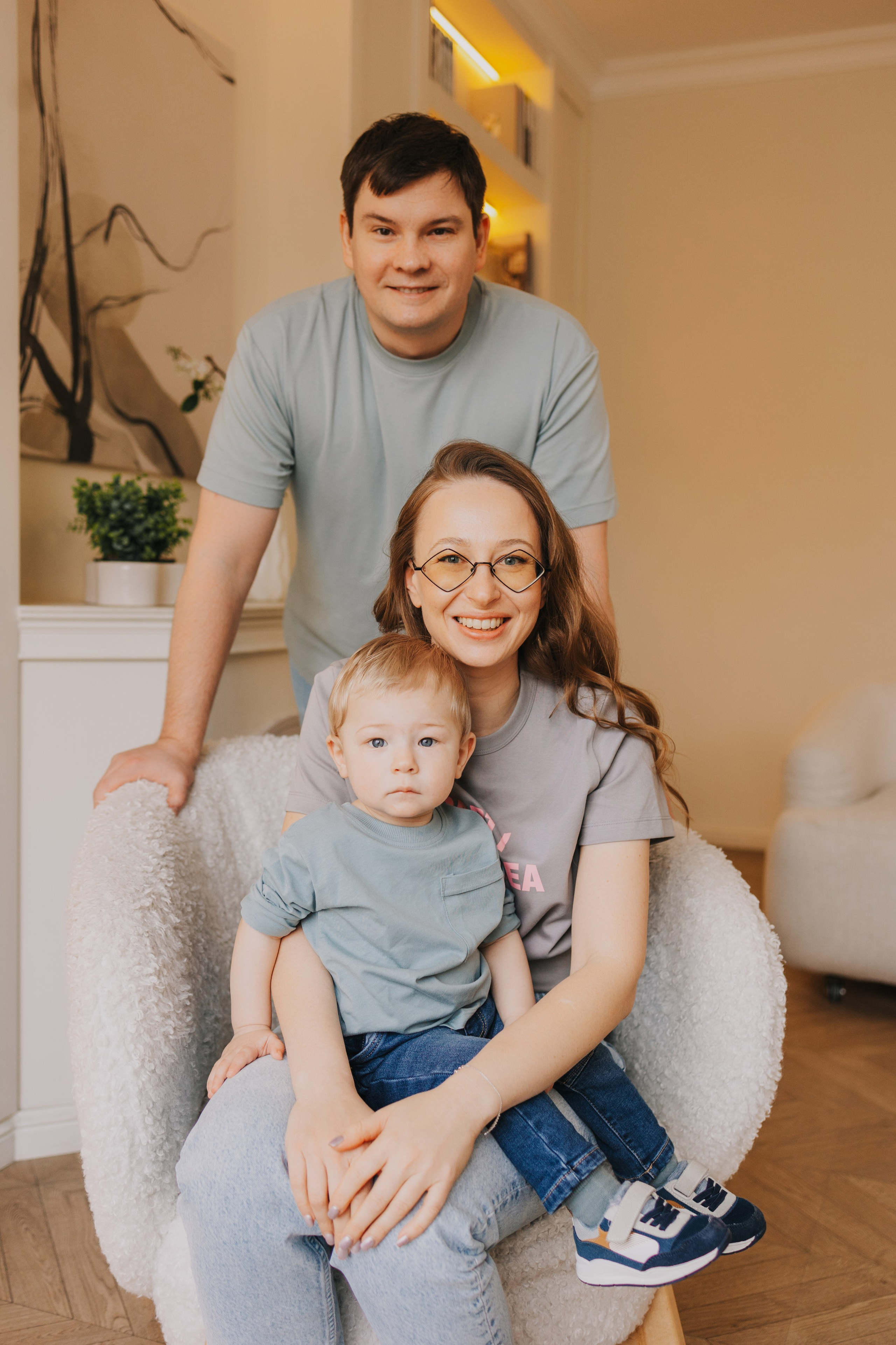 Большая семья. Домашняя фотосессия