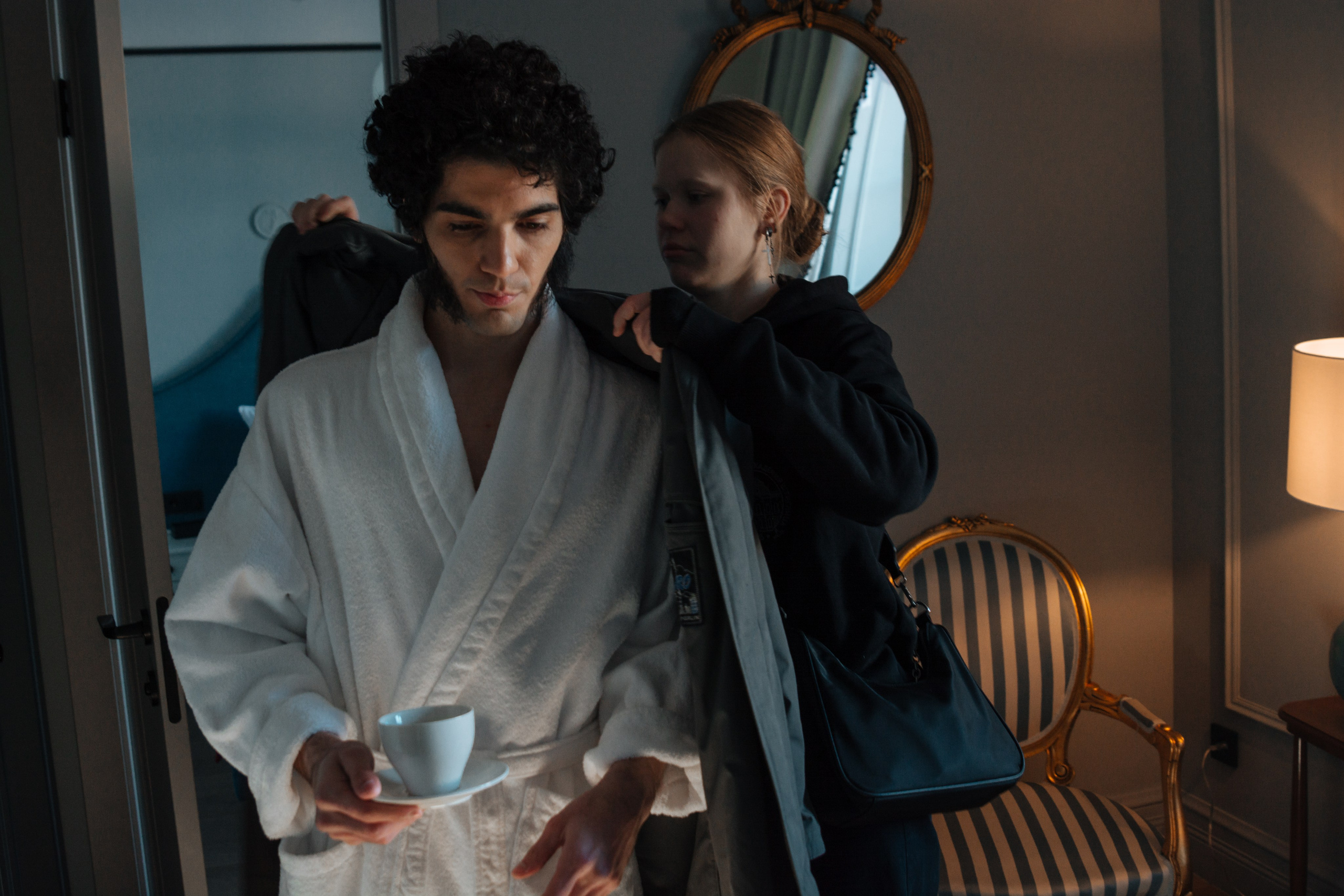 Пушкин в отеле «Оболенский». Съёмка ролика для конкурса. Портретный фотограф в Санкт-Петербурге Дмитриева Наталия