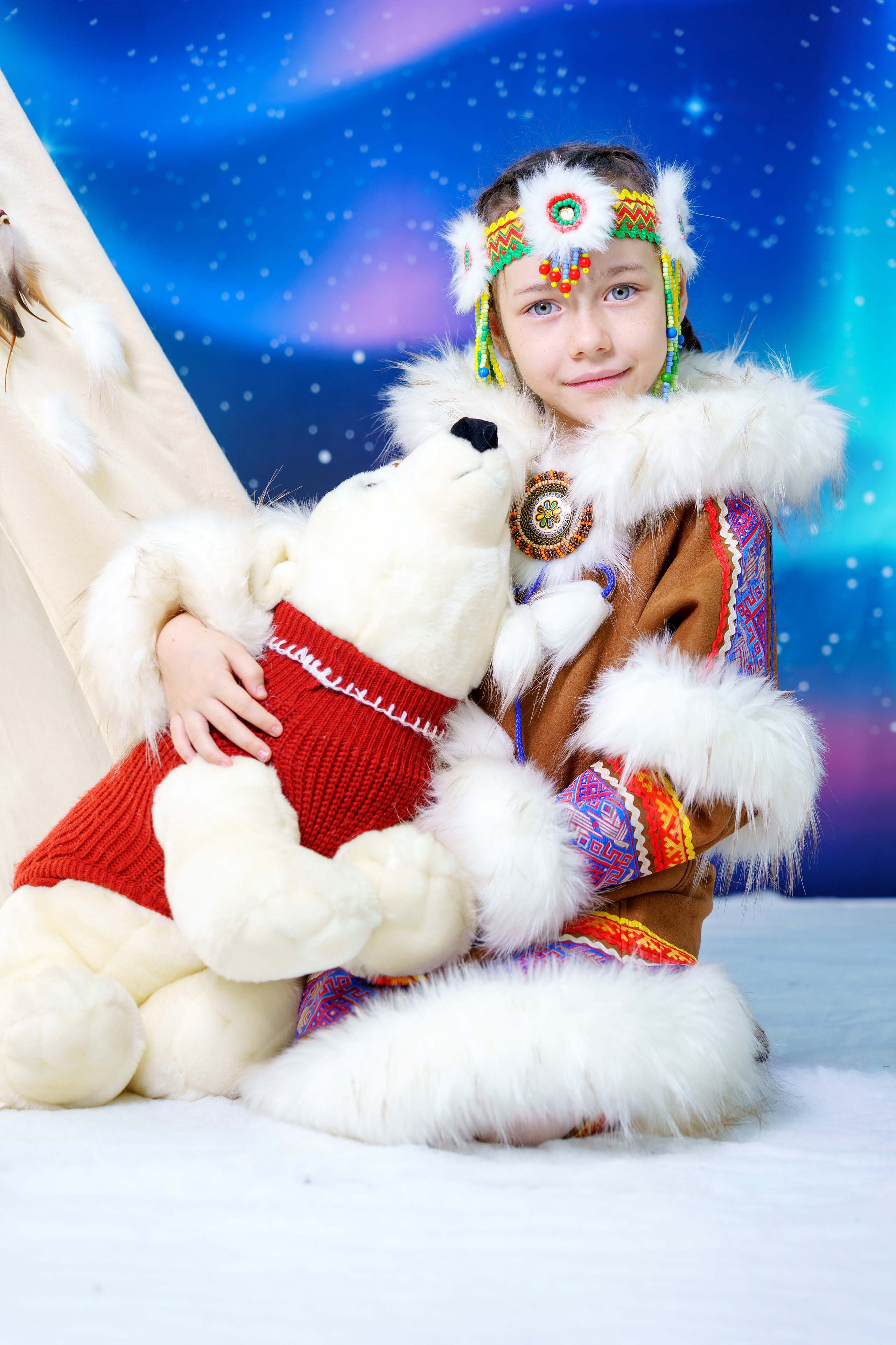 Новогодняя фотосессия для садика «Северное Сияние». Фотостудия «Стрекоза»