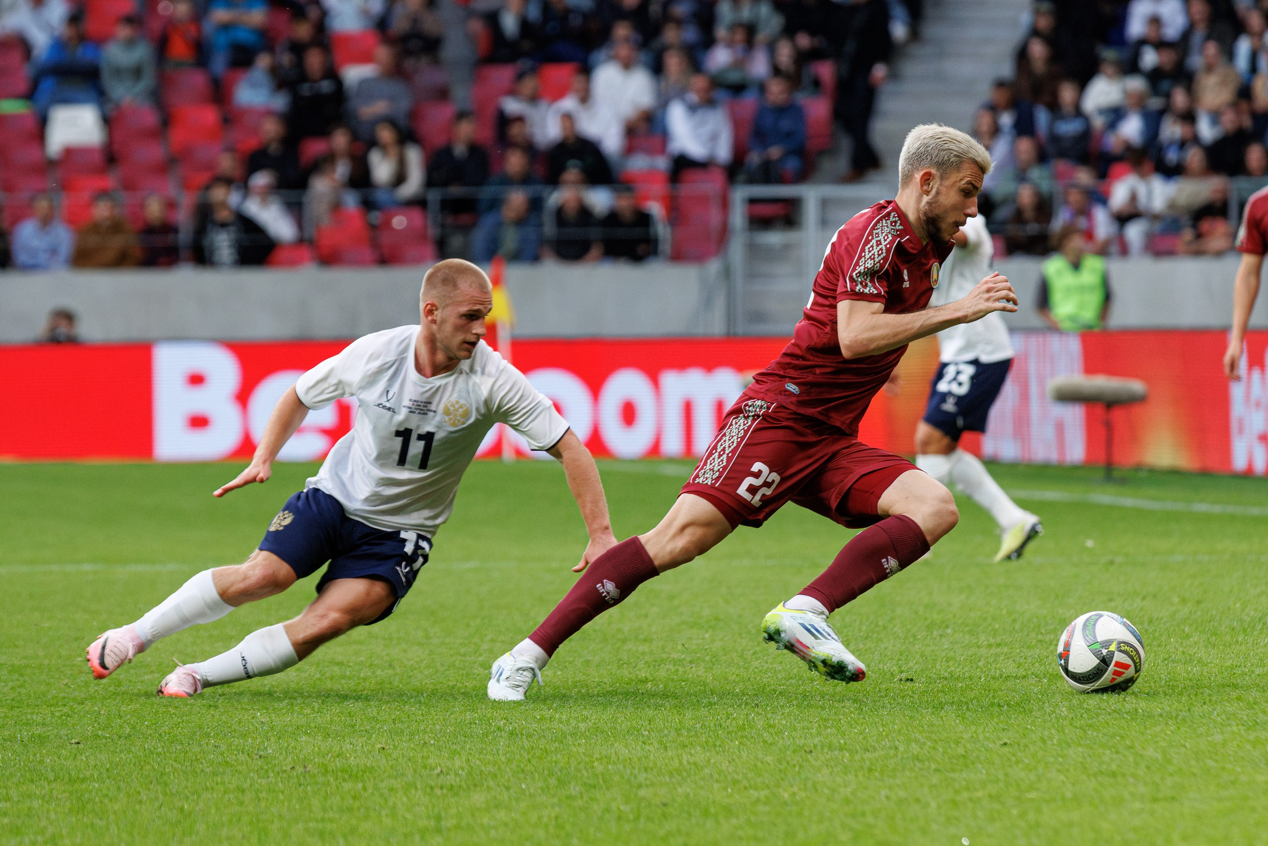 Товарищеский матч Россия — Беларусь. Спортивный фотограф Вадим Добедченков