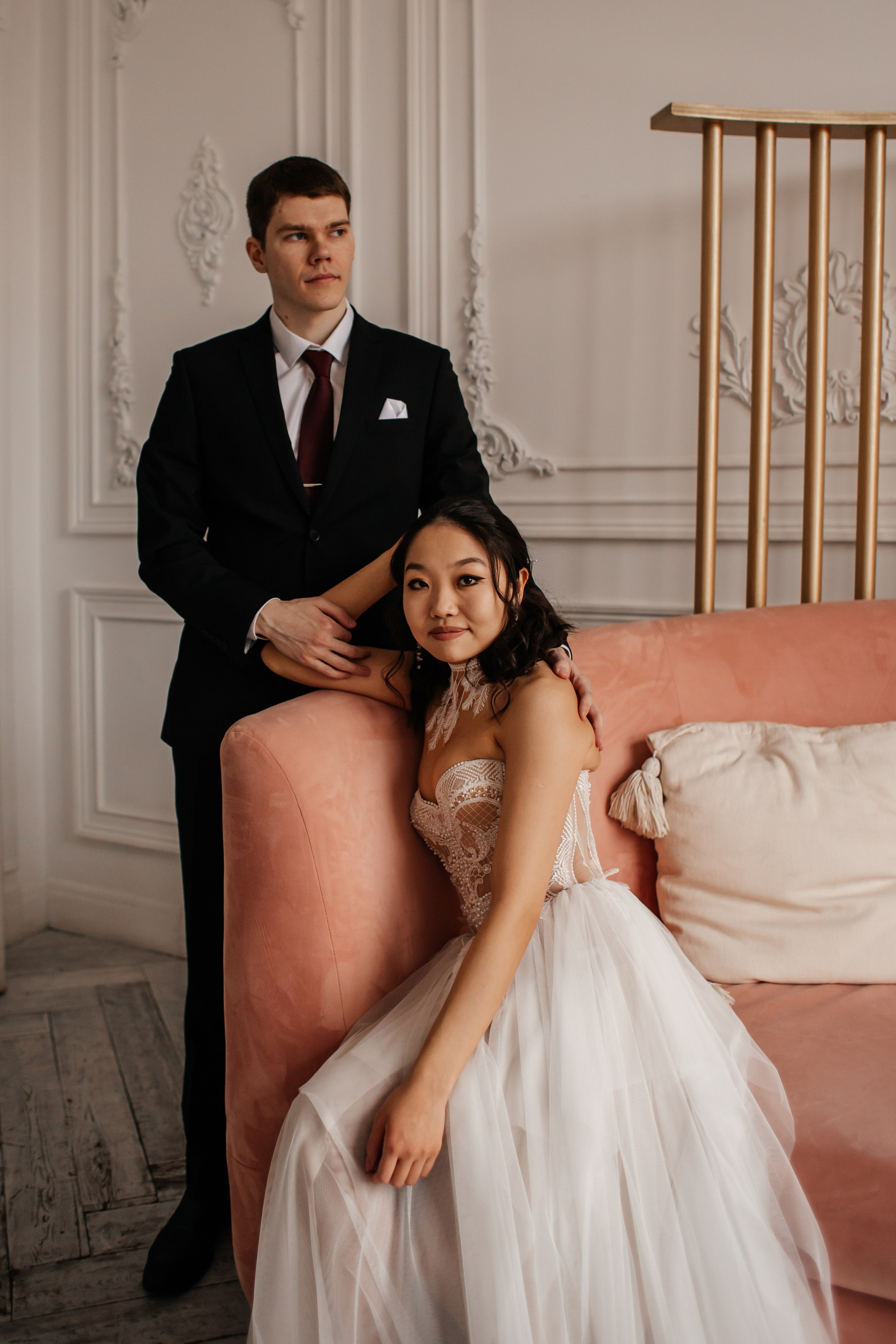 Свадебная фотосессия в студии в Москве - фотограф Виктория Потехина 