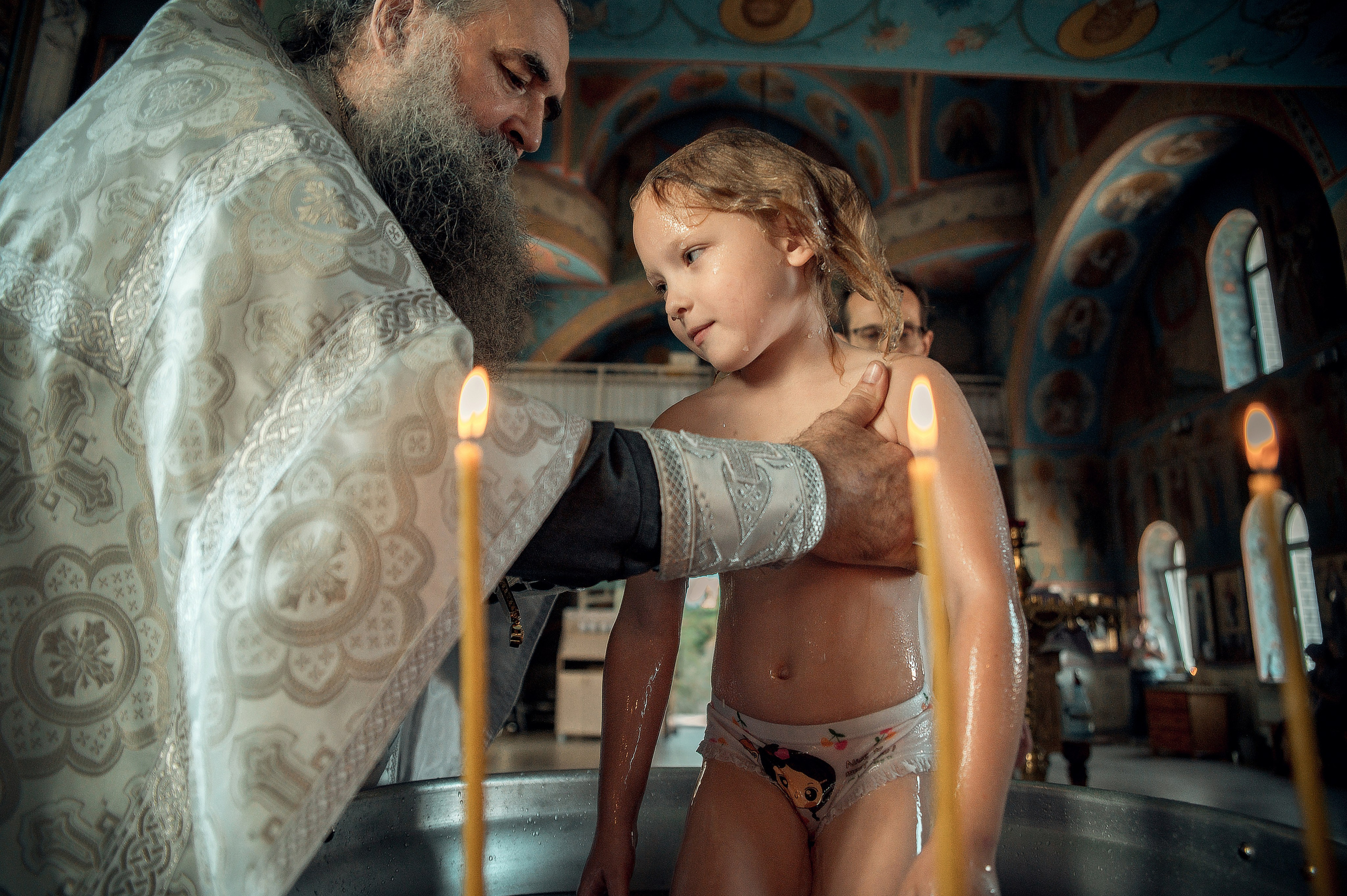 Таинство Крещения Арины, Церковь Всех Святых в Земле Российской г. Волгоград. Церковный, семейный и репортажный фотограф Волгоград, Волжский