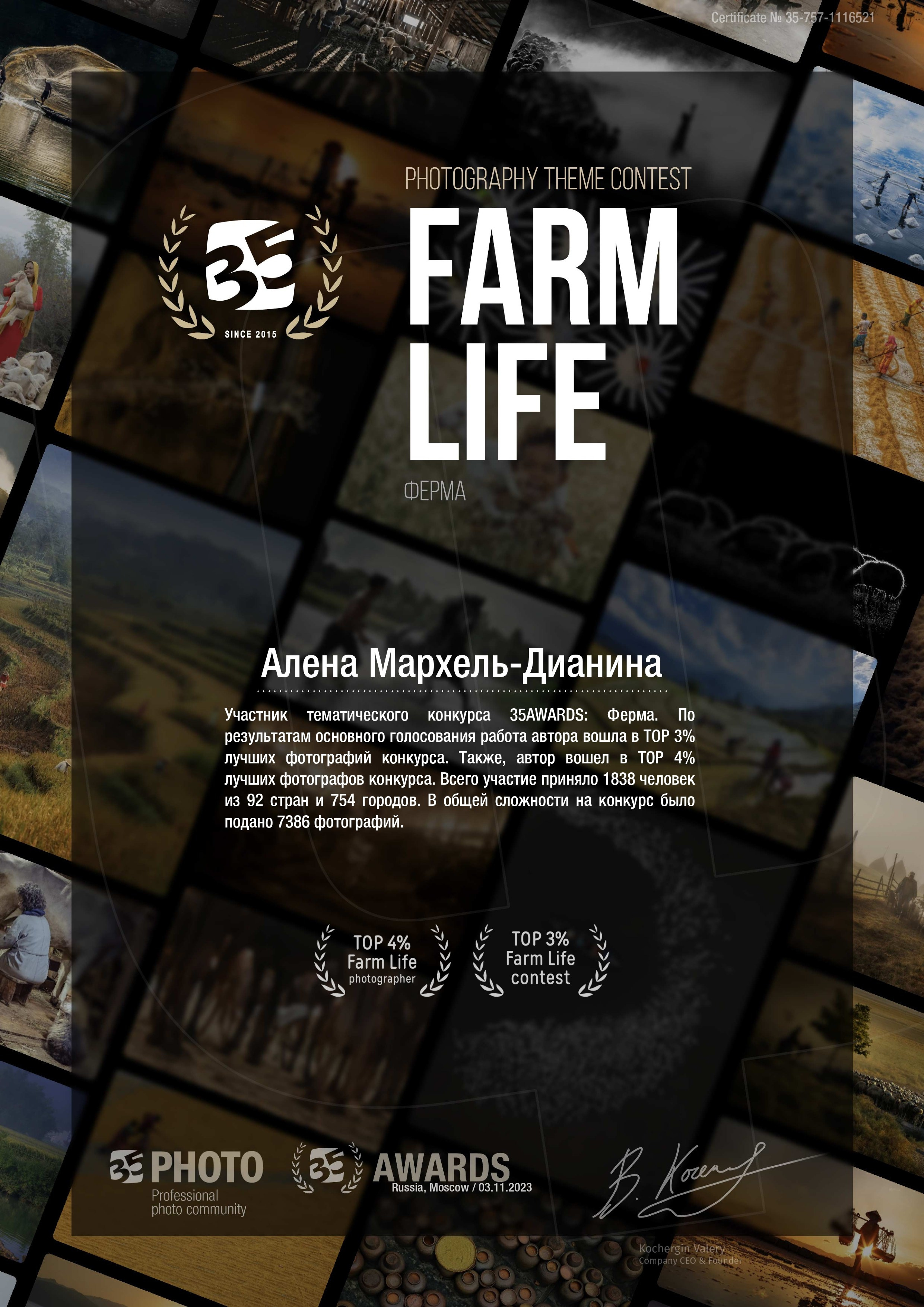 35awards. Фотограф в Минске Алёна Дианина