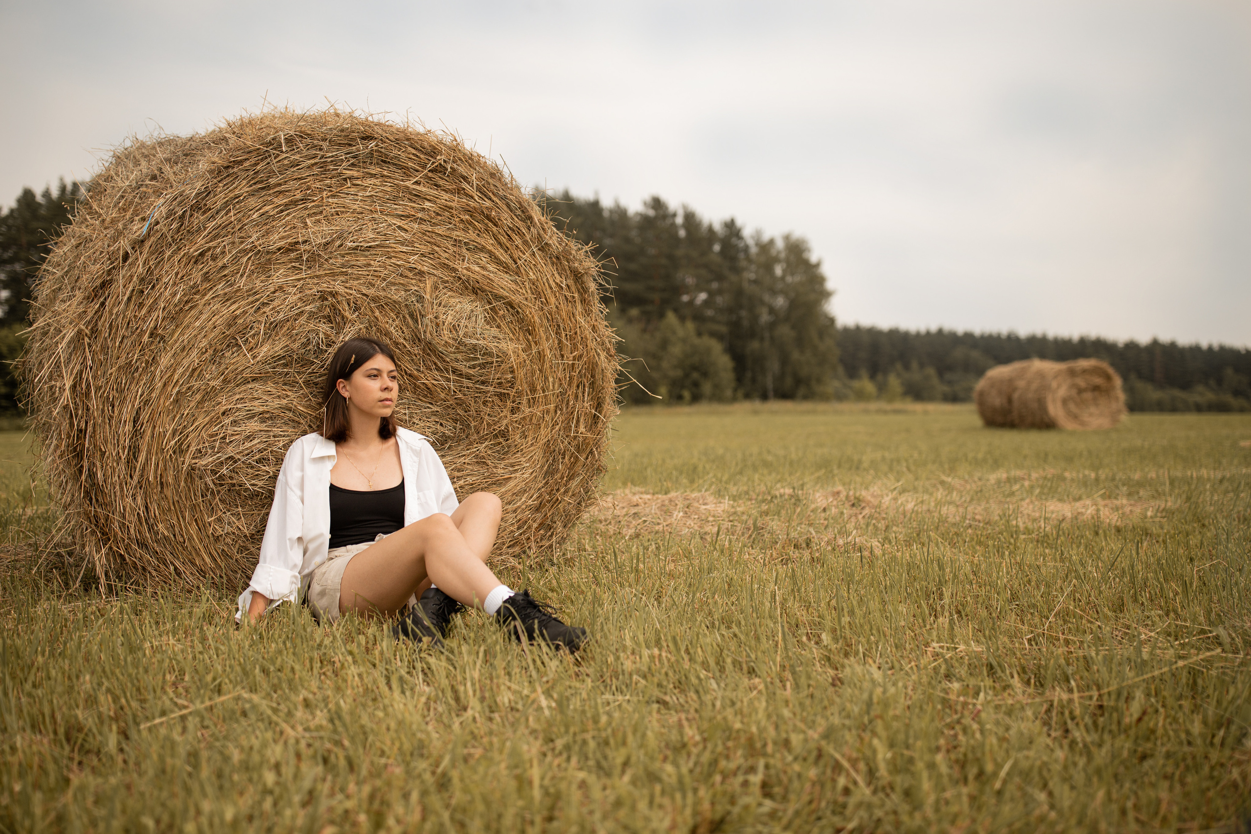 Индивидуальная фотосессия в стогах. Семейный фотограф в Москве Екатерина Цаплина