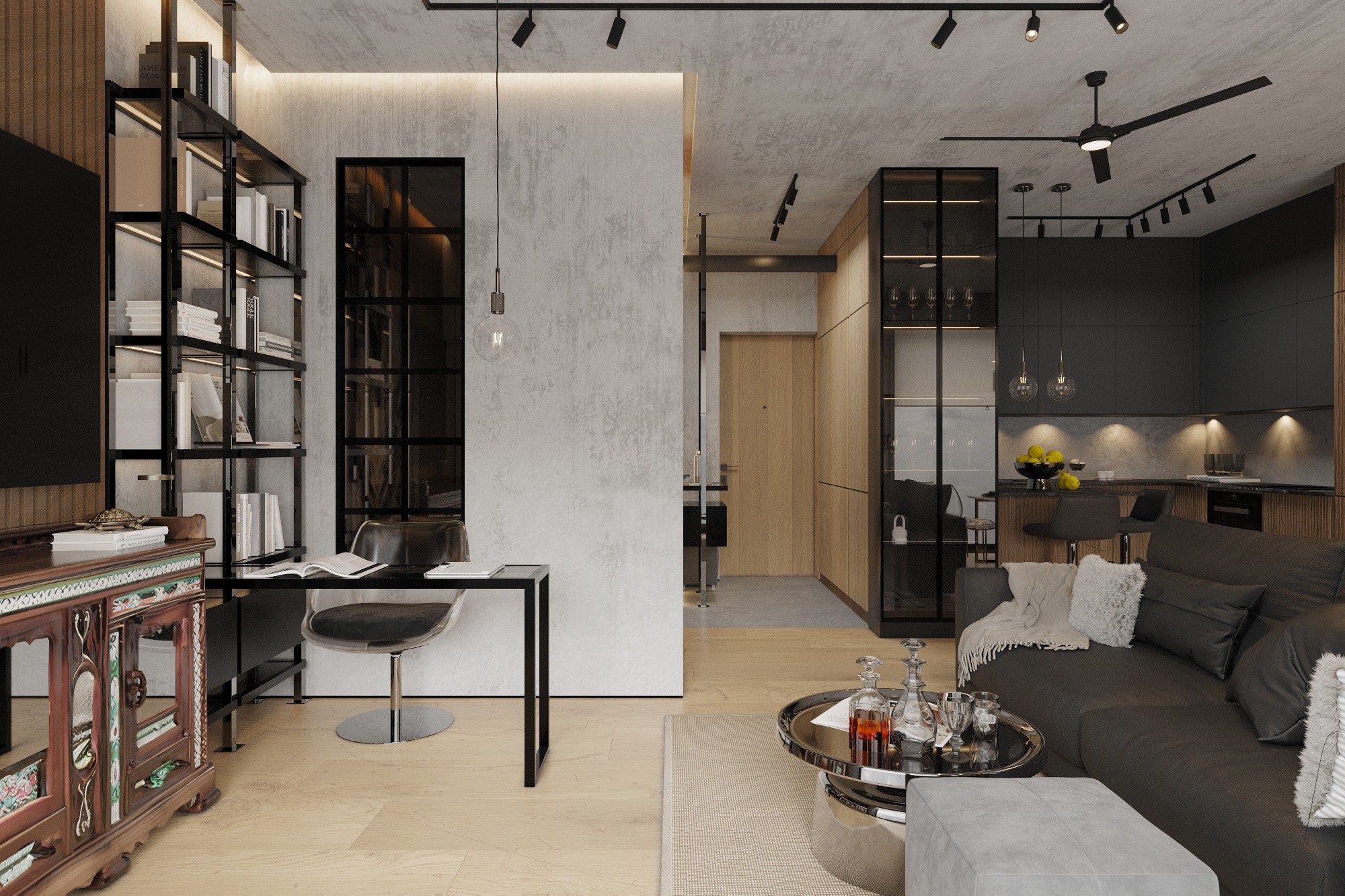 3д визуализация кв. 75 м² г. Санкт-Петербург. Ксения. 3D‑визуализатор