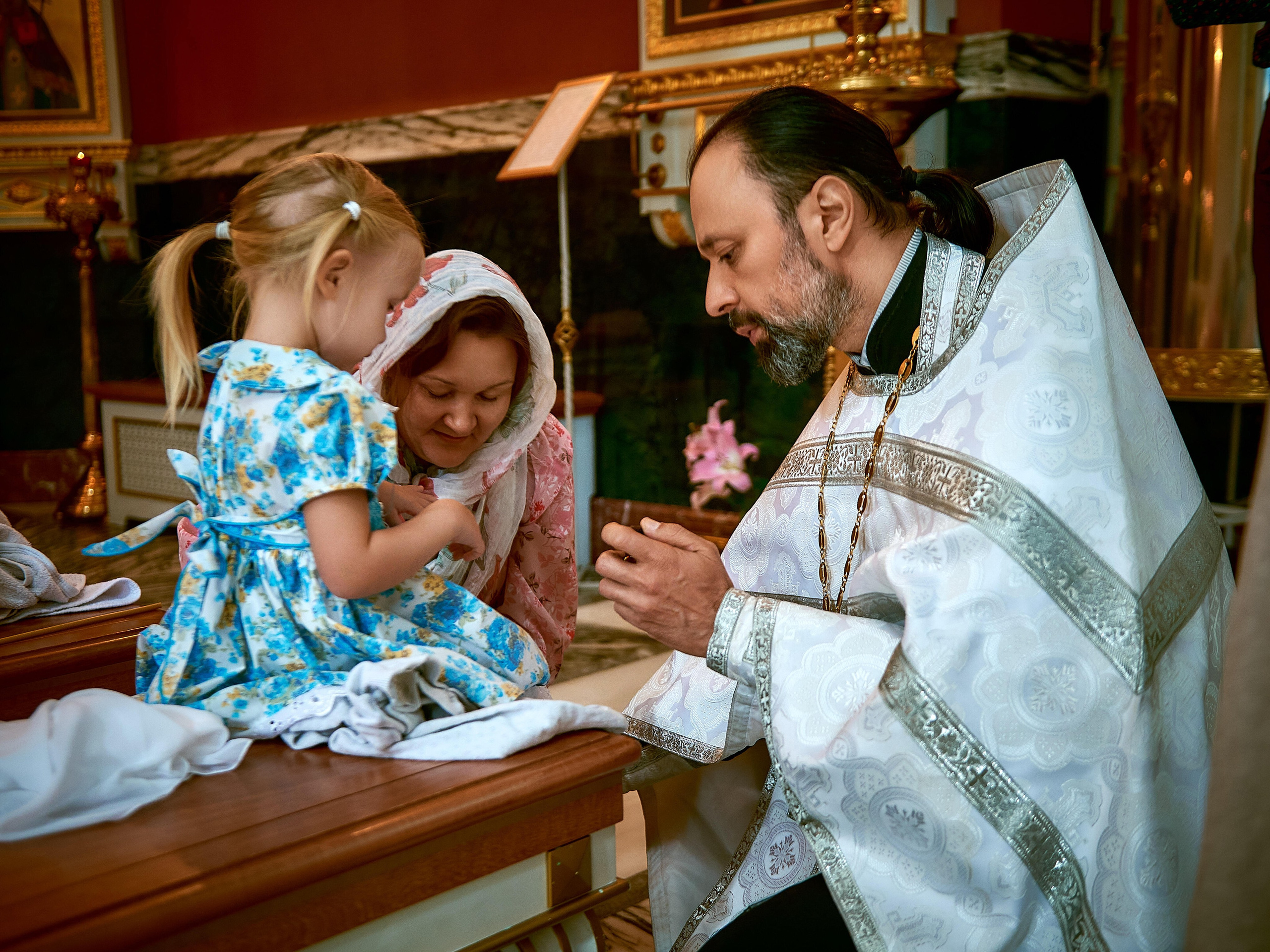 Крещение Кристины | Храм «Спас на Каменке». Свадебный фотограф в Санкт-Петербурге Славин Денис