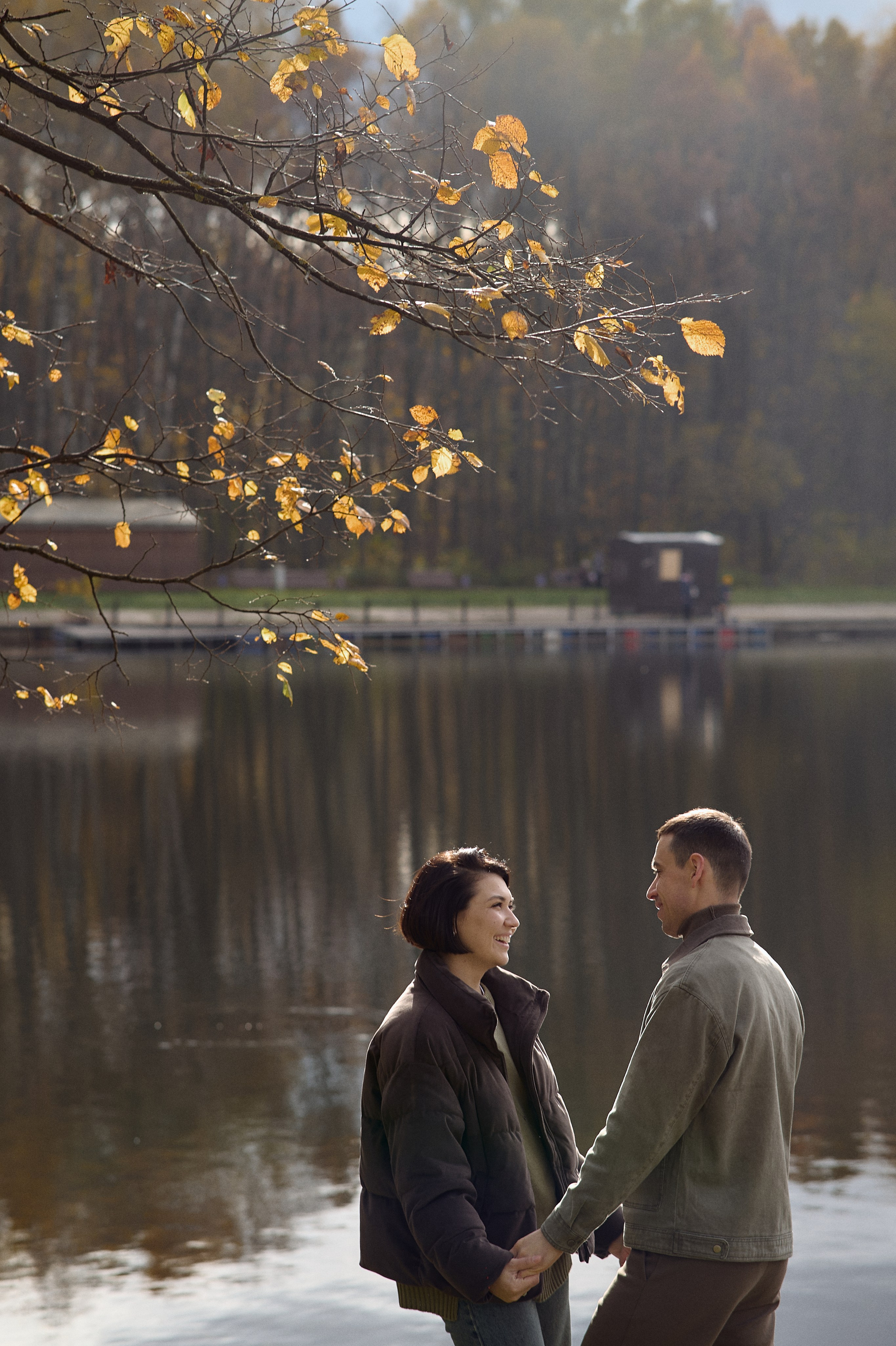 Вова, Юля и Максим в осеннем парке. Семейный и свадебный lifestyle-фотограф в Москве Мария Петрова