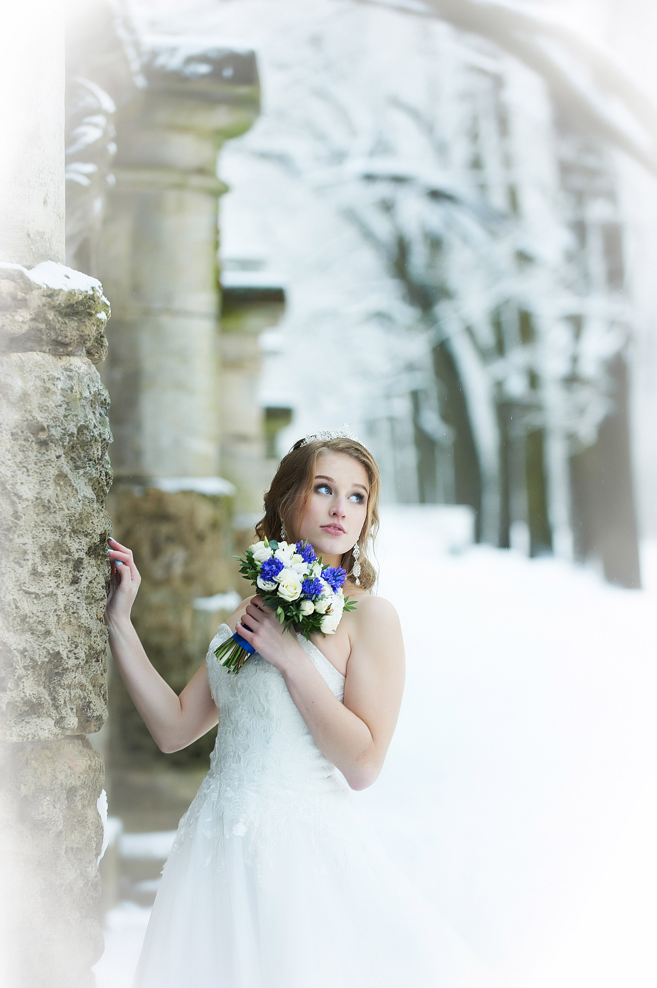 Надежда и Владислав (зимняя свадебная фотосессия в Пушкине в Екатерининском парке). Портретный, семейный и свадебный фотограф в Санкт-Петербурге и в Пушкине Ширяев Денис
