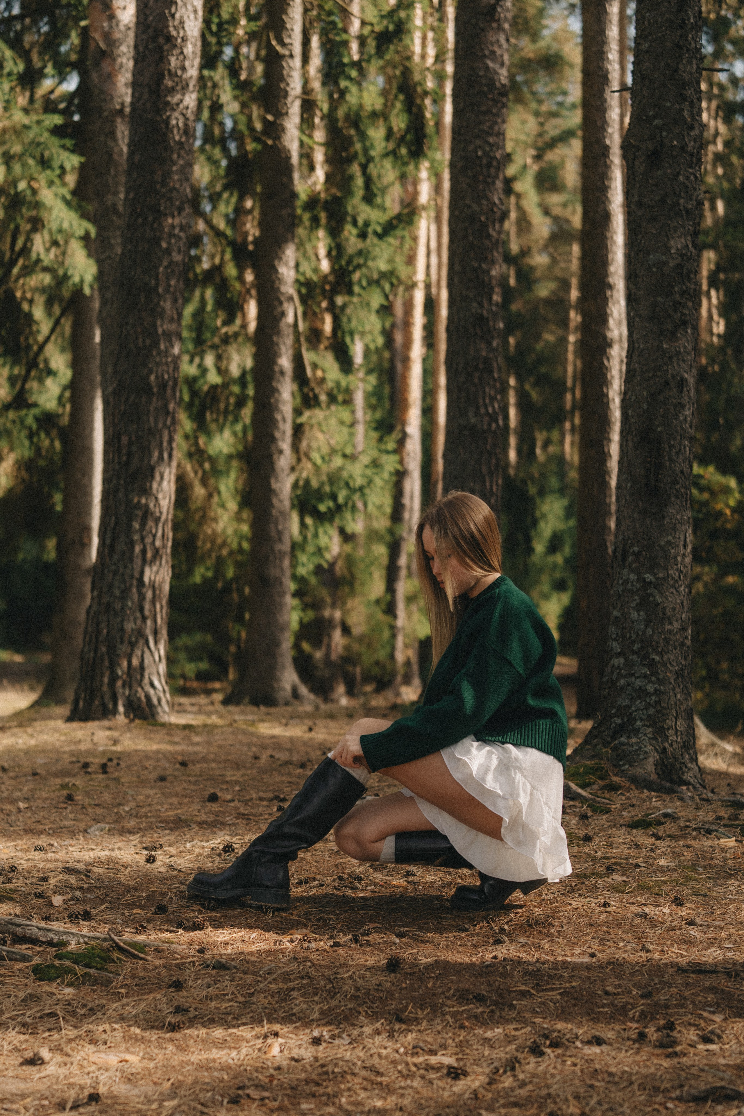 Алена | фотосессия в бору у Волги. Портретный фотограф Москва