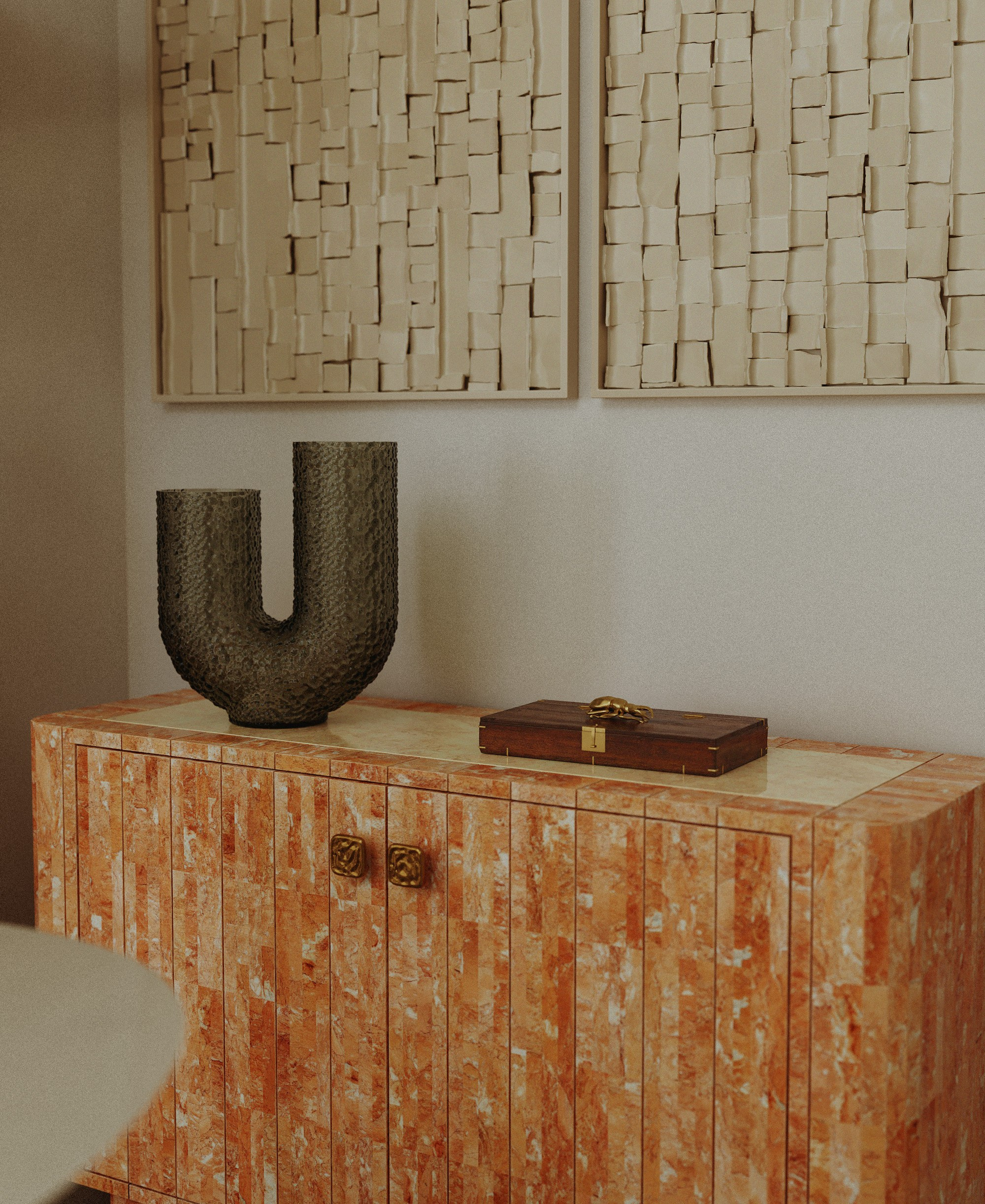 ГОСТИНАЯ В ВИЛЛЕ В ДУБАЕ. 3D визуализация дизайна интерьера. 3D interior design visualizer