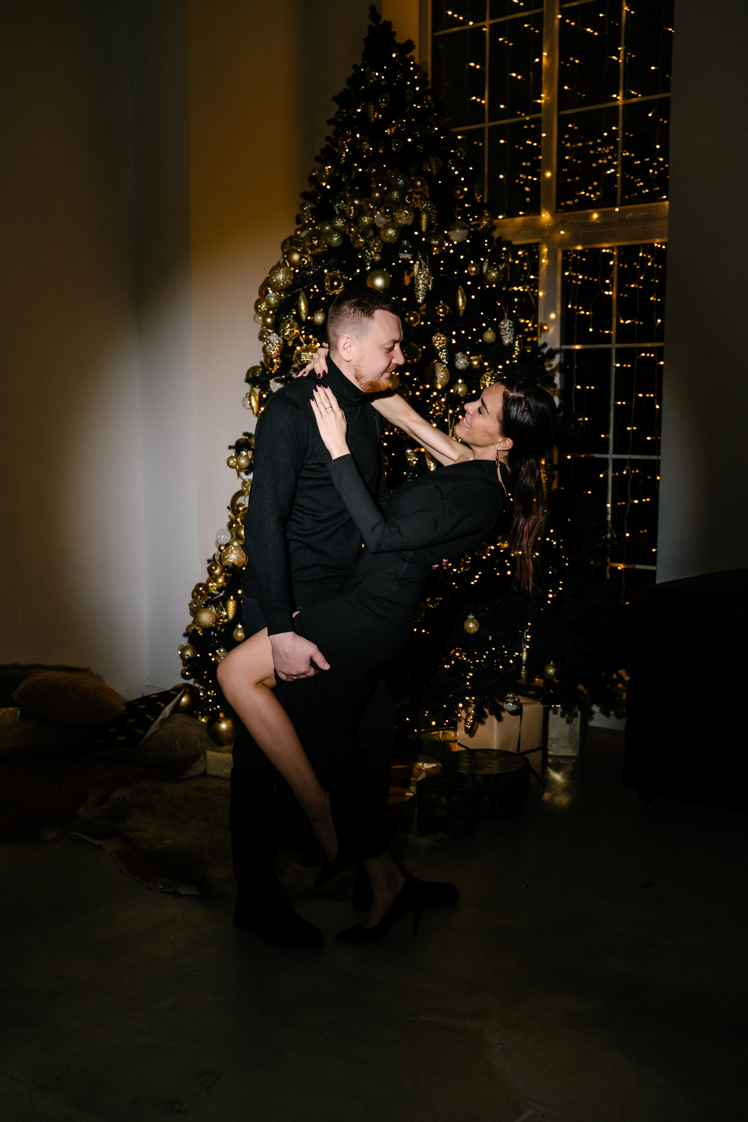 Вечерняя новогодняя съемка в студии. Свадебный фотограф Юлия Копылова