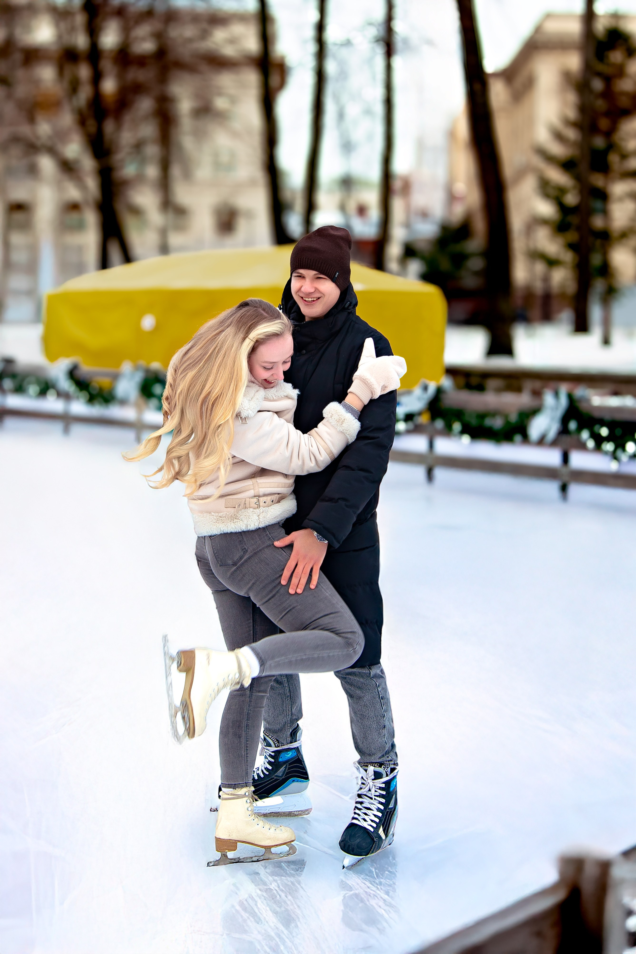 Love story фотосессия на коньках