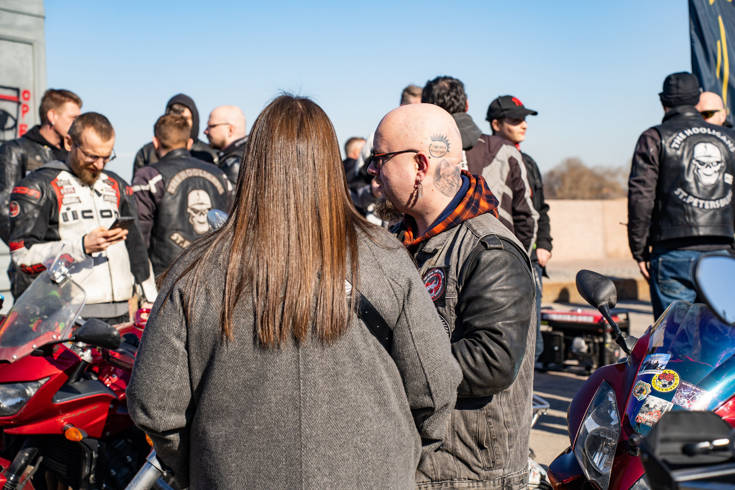 Весенний прохват мотоклуба Normans Riders MC. Концертный и репортажный фотограф в Санкт-Петербурге Слава Пахомов
