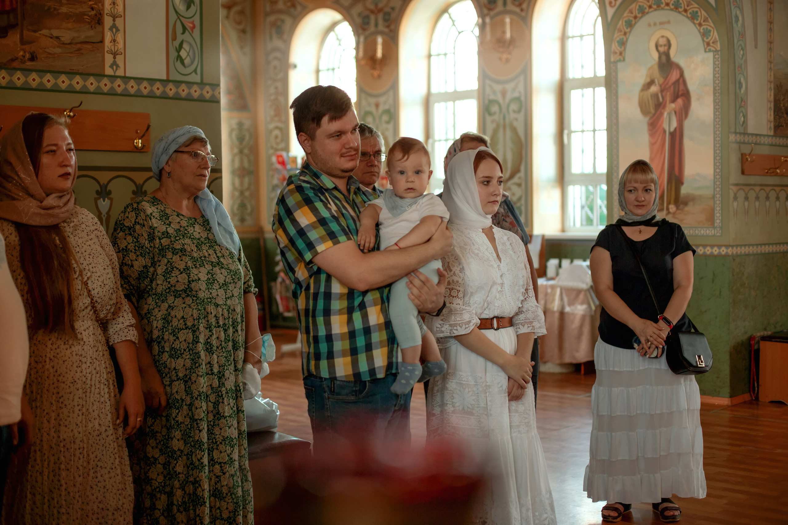 Крещение Артёма Приход храма Иоанна Богослова. Фотограф новорожденных Оренбург Оксана Трофимова