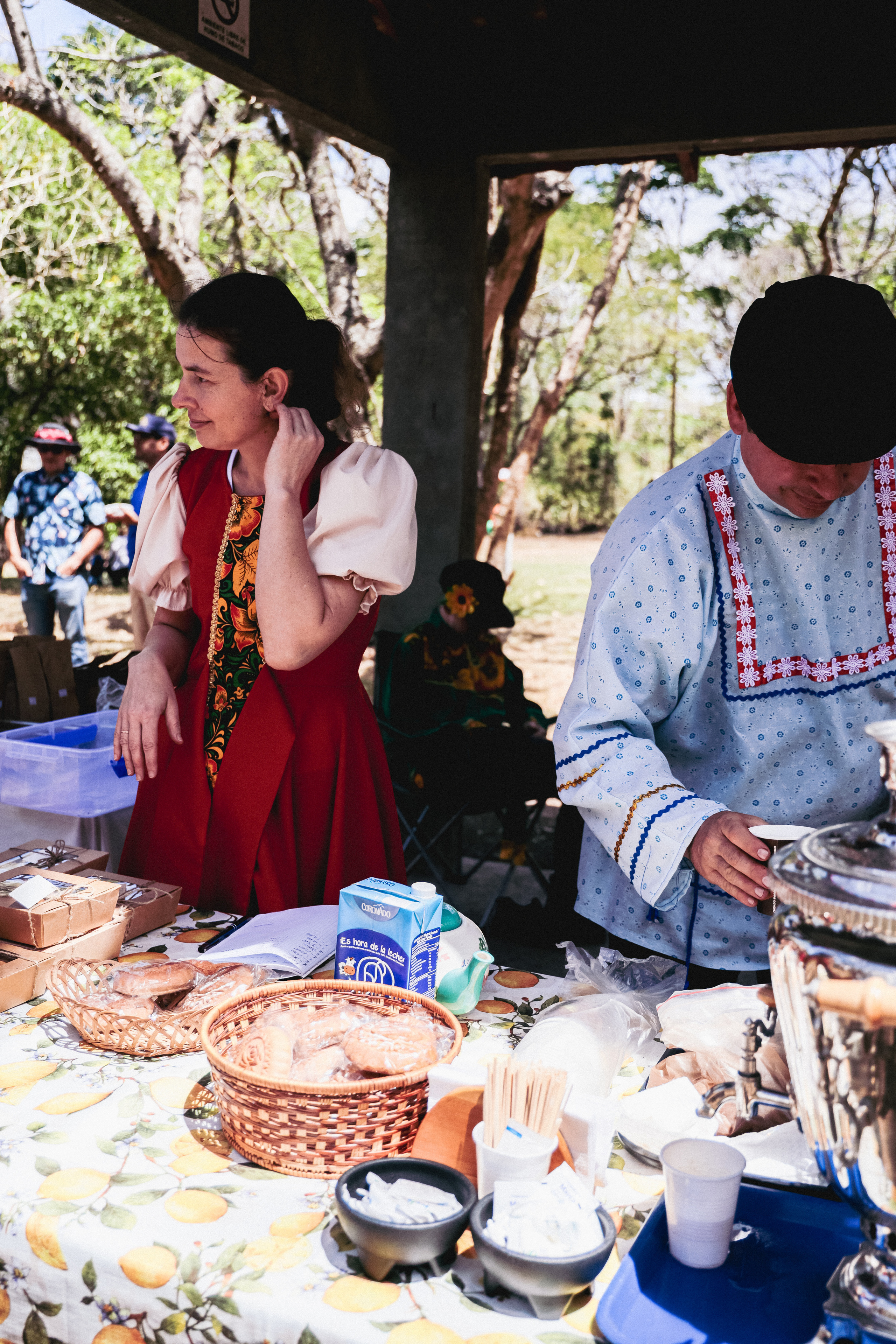 Shrovetide In Russian style. Family, portrait, content photo in Costa Rica Evgeniya Besprozvannykh