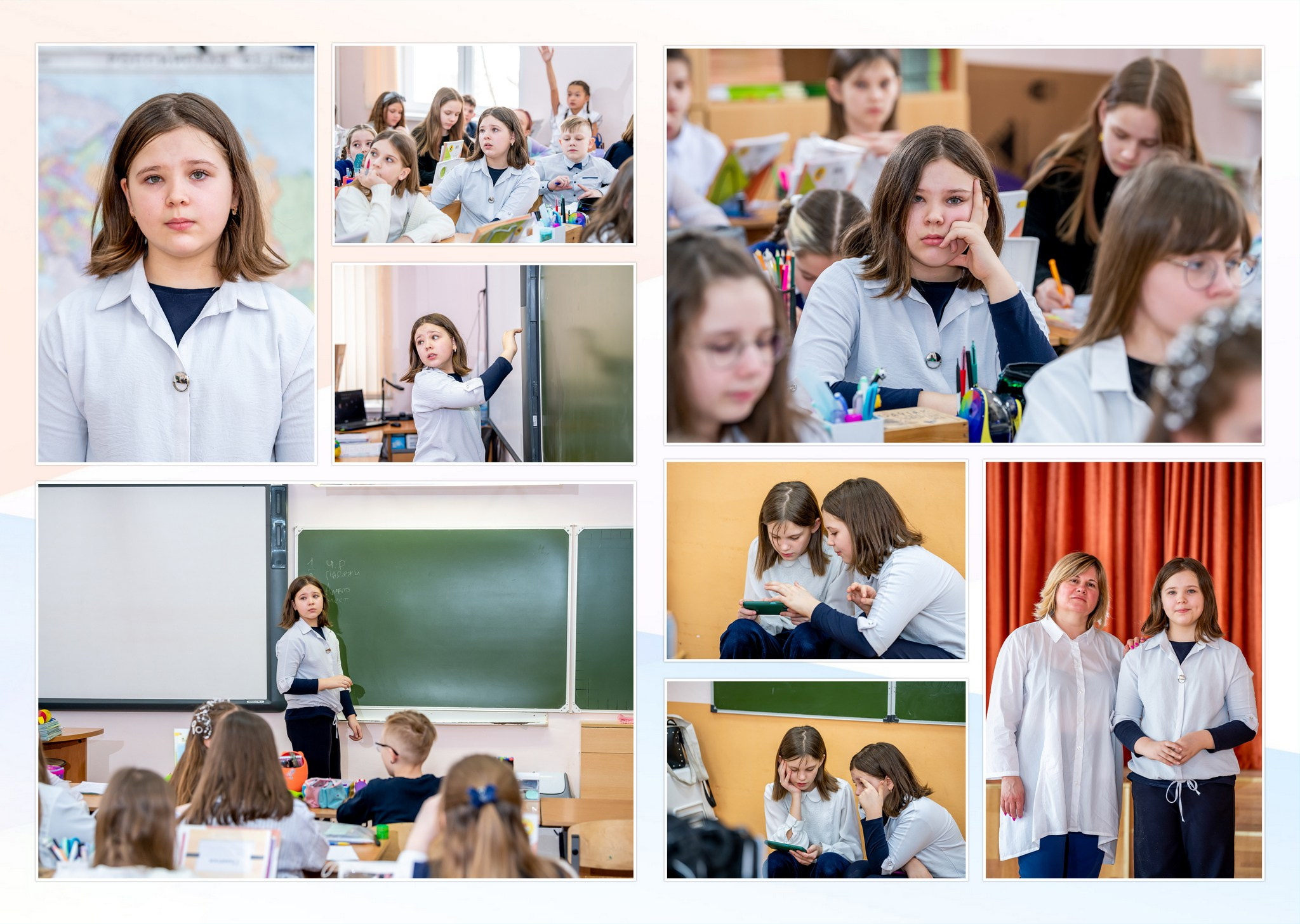 Альбом Стандарт А4 5 разворотов для школы. Профессиональная репортажная фотосъёмка, создание выпускных альбомов