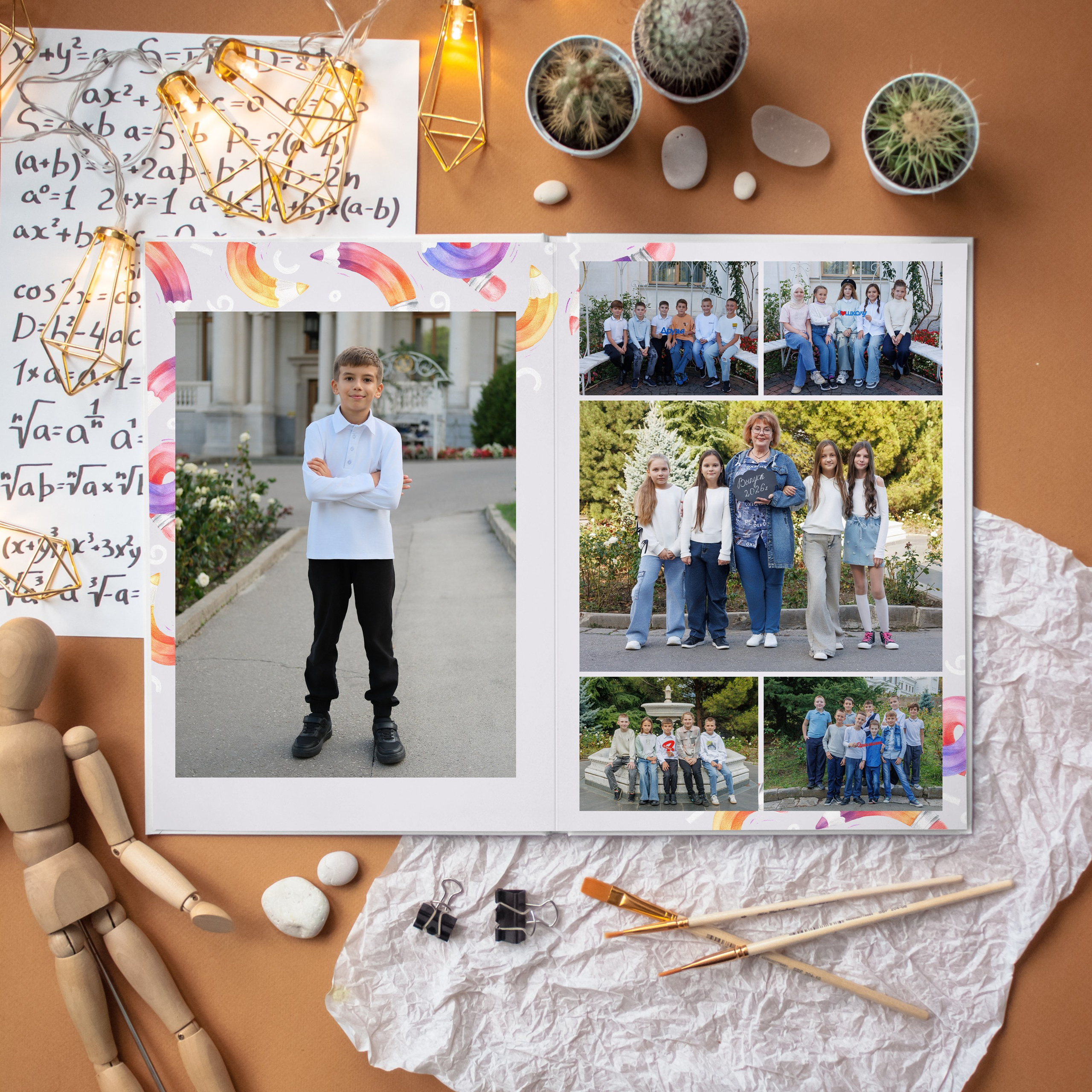 Цветные карандаши. Дизайнер fotokniga_ast