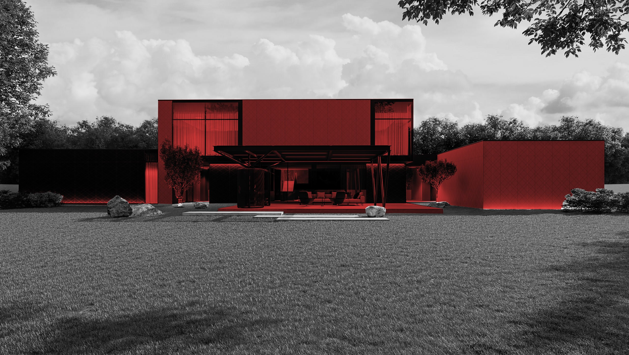 Проект современного дома 350 м² в стиле минимализм | RED ROBOT PROJECT